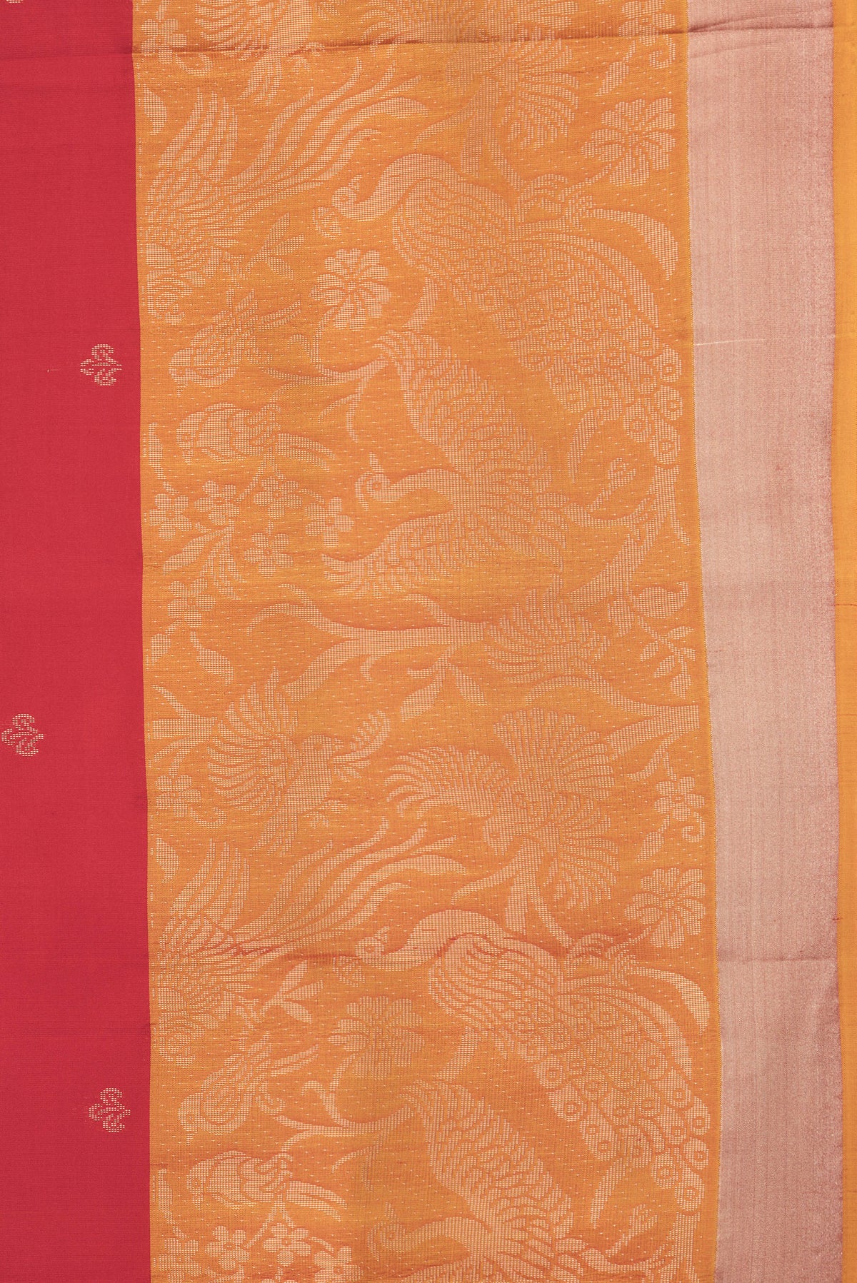 Border image of Maroon Dual Tone Soft Silk Saree with Zari Butta on the body and Fancy Border. 