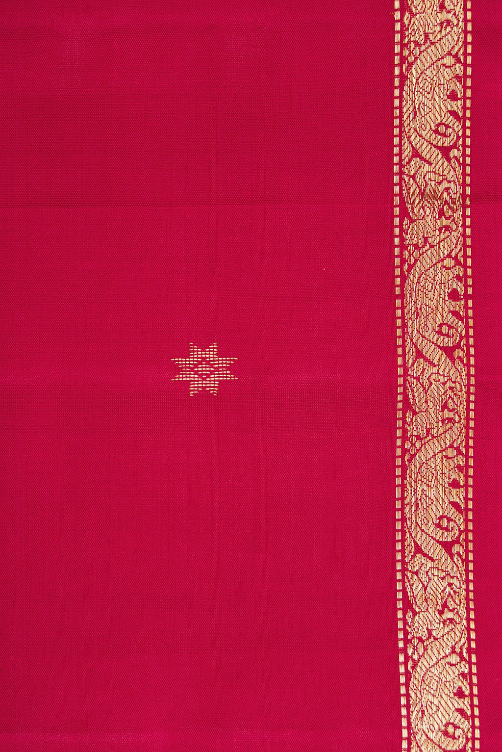 Border image of Maroon Dual Tone Kanchipuram Silk Saree with Zari Butta on the body and Zari Border. 