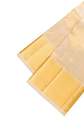 Gold Silk Dhoti With Angavastram (9X 5) Muzham with Plain Body and Zari Border