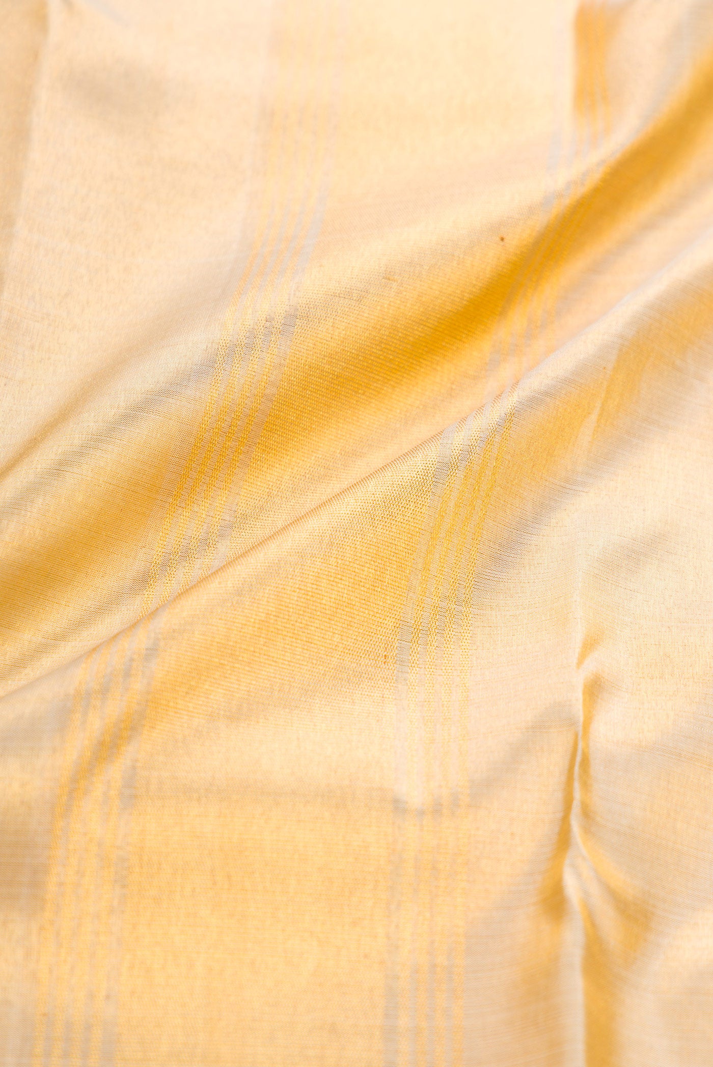 Gold Silk Dhoti With Angavastram (9X 5) Muzham with Plain Body and Zari Border