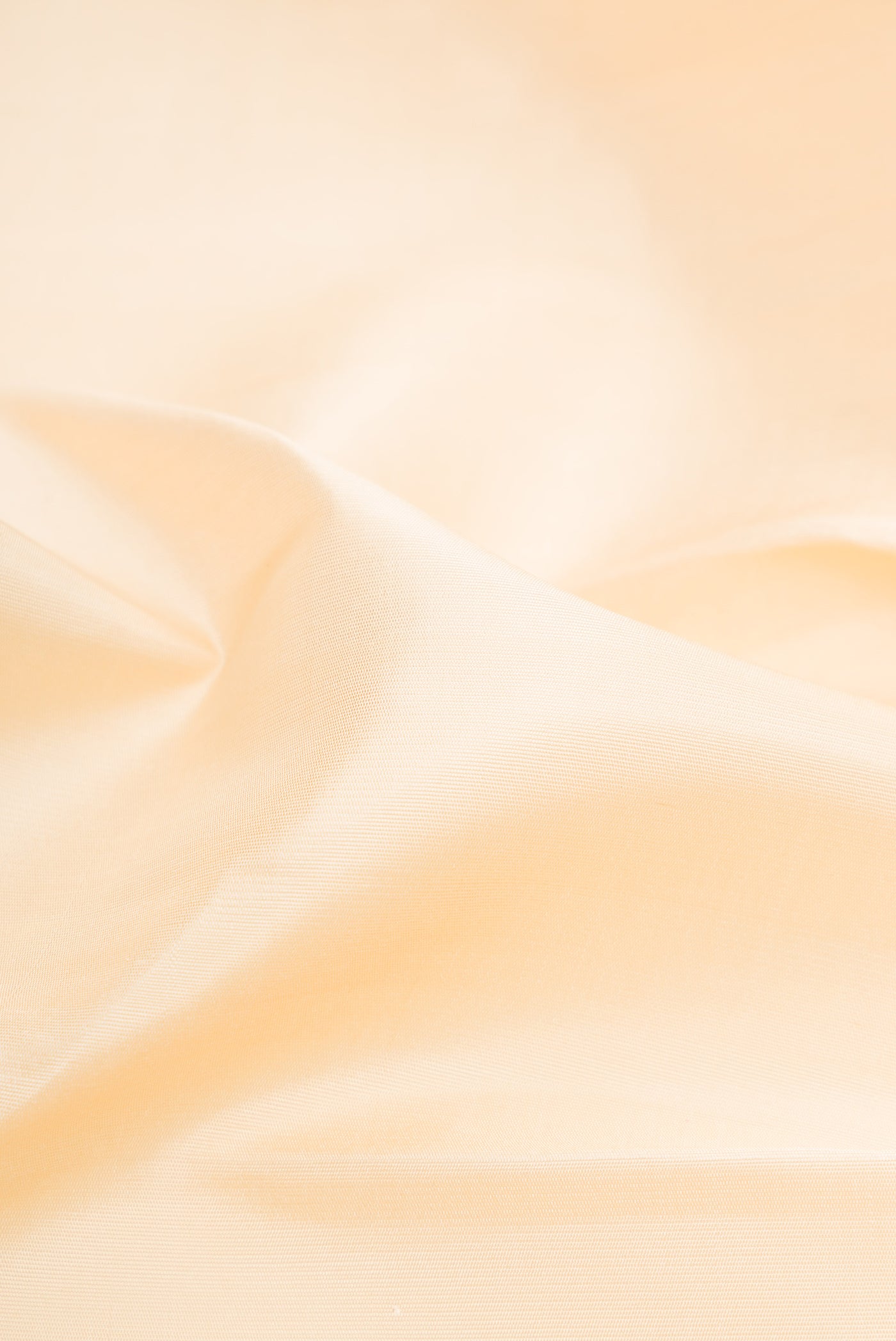 Close up of Sandal Kanjivaram Silk Saree with Plain Body and Temple Border.  displaying folds