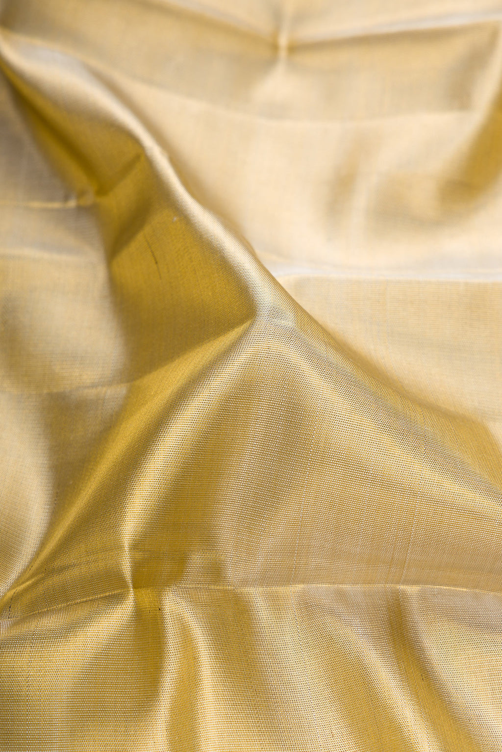 Gold Silk Dhoti With Angavastram (9X 5) Muzham with Plain Body and Zari Border