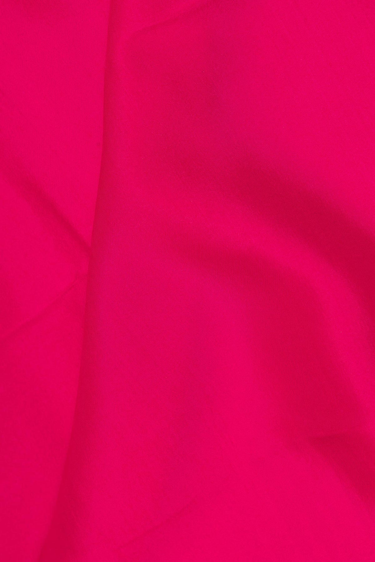 Close up of Pure Silk Pure Zari Dark Pink Mysore Silk Saree with Plain Body and Zari Border.  displaying folds