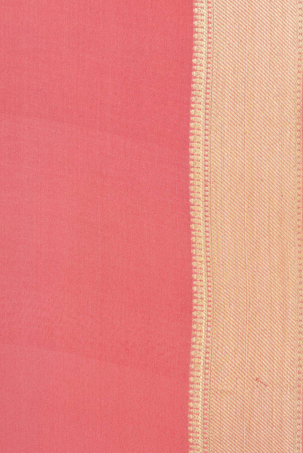 Border image of Pure Silk Pink Dual Tone Banarasi Georgette Saree with Zari Butta on the body and Zari Border. 