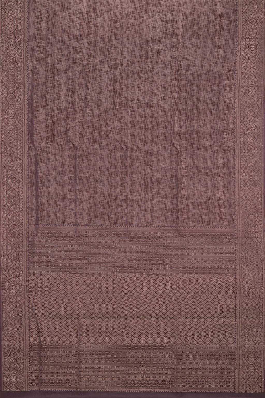 Flat view of Pure Silk Coffee Brown Soft Saree with Zari Brocade on the body and Fancy Border. 