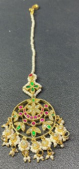 Emerald Trellis Gold Plated Choker Necklace Set