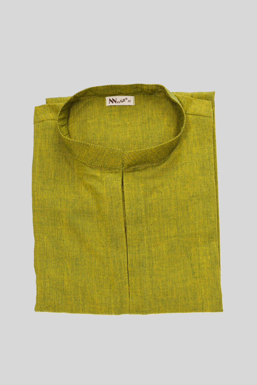 Close up blouse image of Black Pure Silk Plain Body Mens Kurta