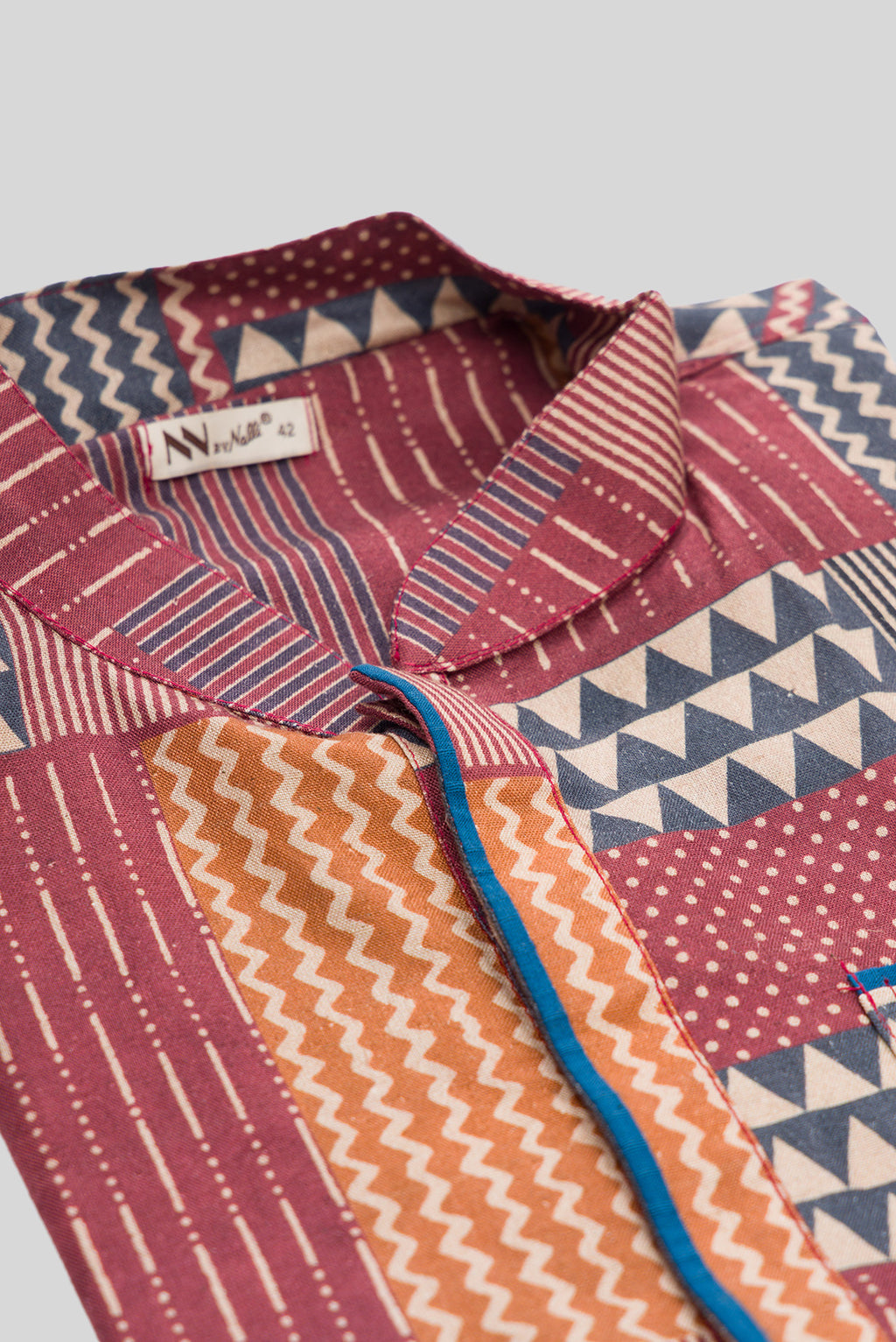 Multi Pure Cotton Printed Mens Kurta