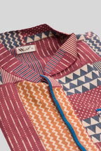 Multi Pure Cotton Printed Mens Kurta