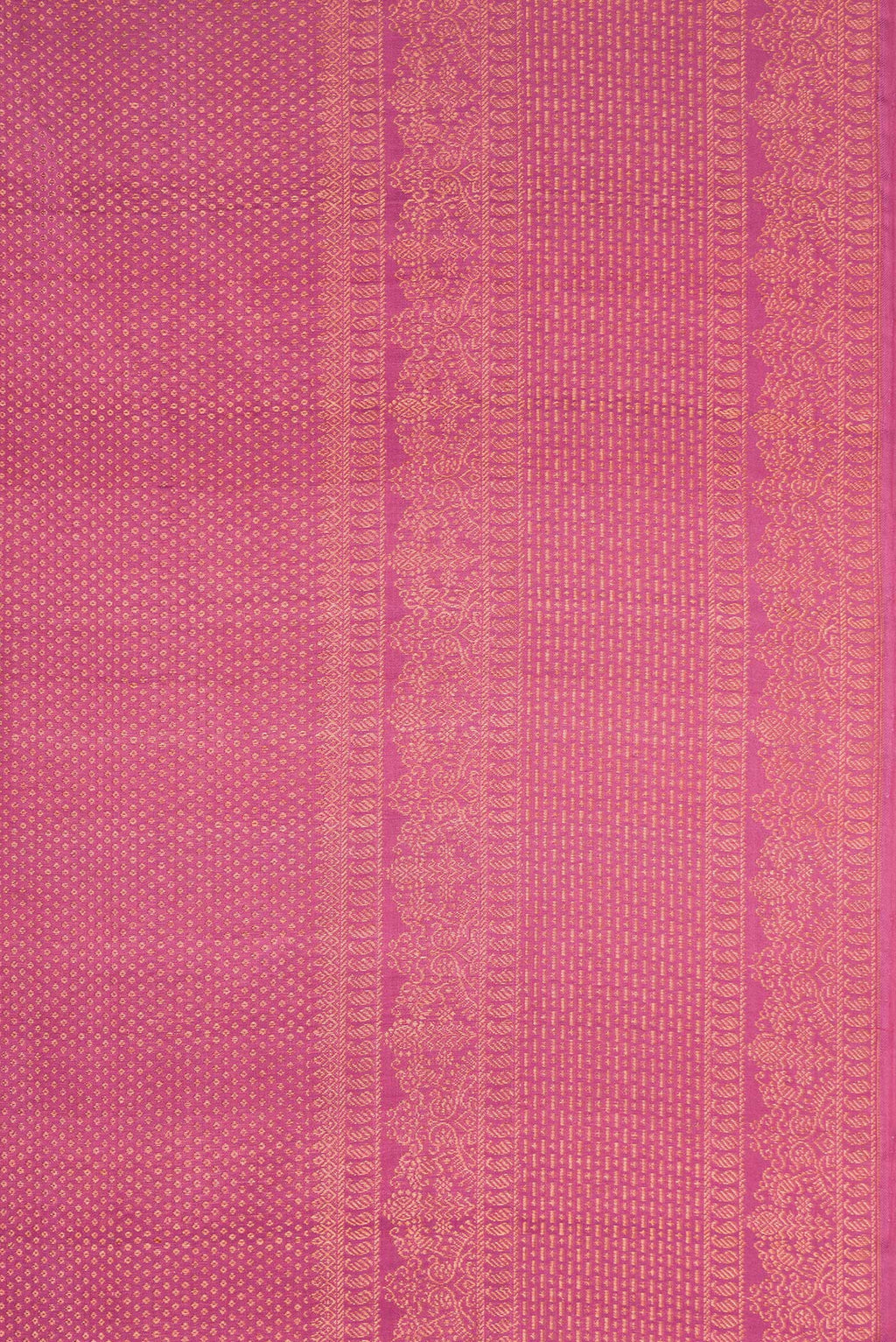 Border image of Pink Dual Tone Kanjivaram Silk Saree with Zari Brocade on the body and Fancy Border. 