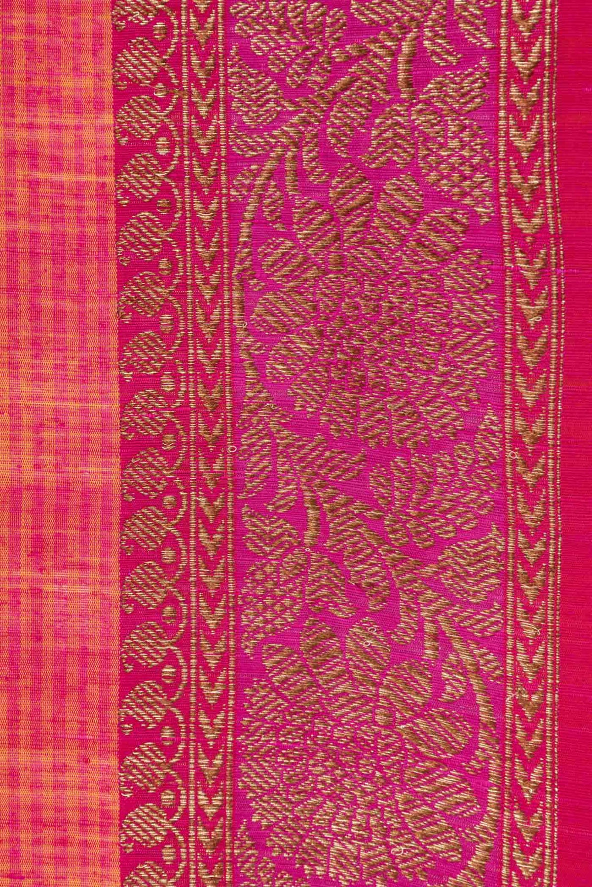 Border image of Mustard Dual Tone Banarasi Saree with Zari Butta on the body and Zari Border