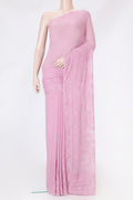 Pink Dual Tone Georgette Saree with Embroidery on the body and Embroidery Border.  displayed on a mannequin