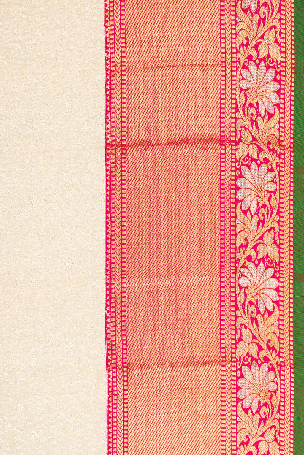 Border image of Sandal Dual Tone Kanchipuram Silk Saree with Zari Brocade on the body and Fancy Border. 