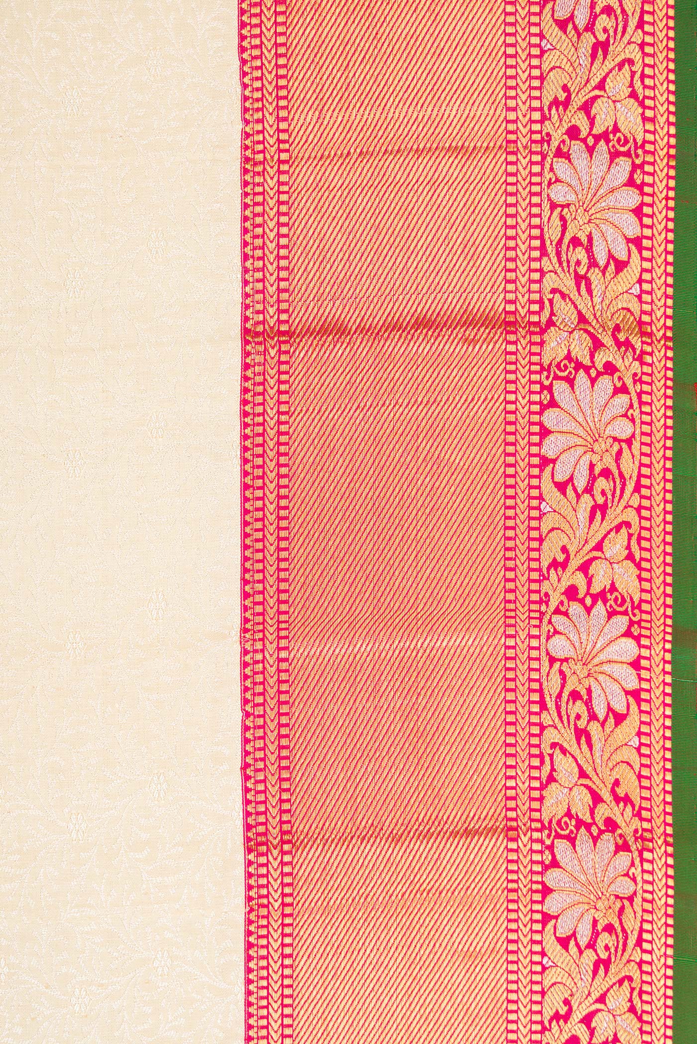 Border image of Sandal Dual Tone Kanchipuram Silk Saree with Zari Brocade on the body and Fancy Border. 