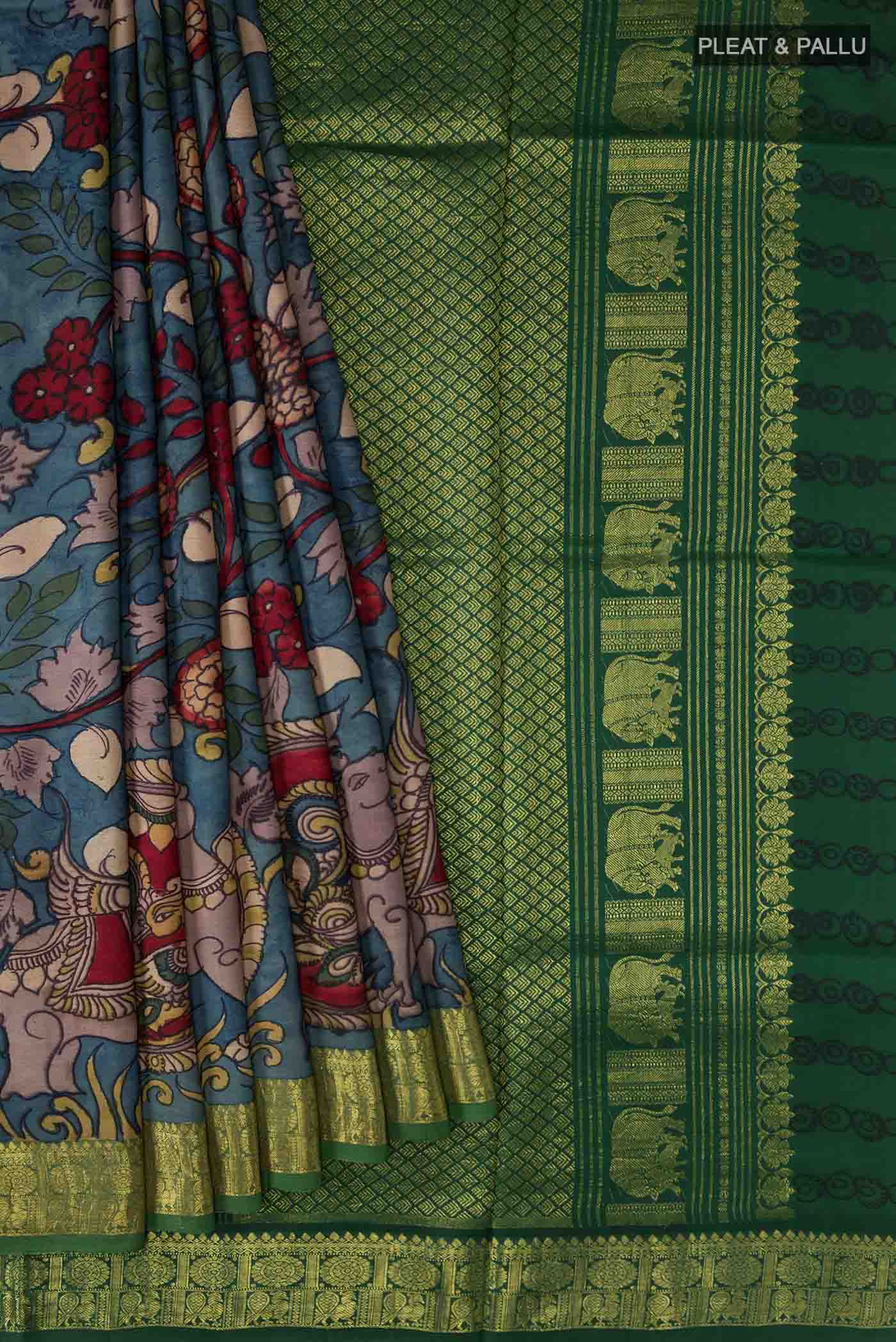 pleats pallu