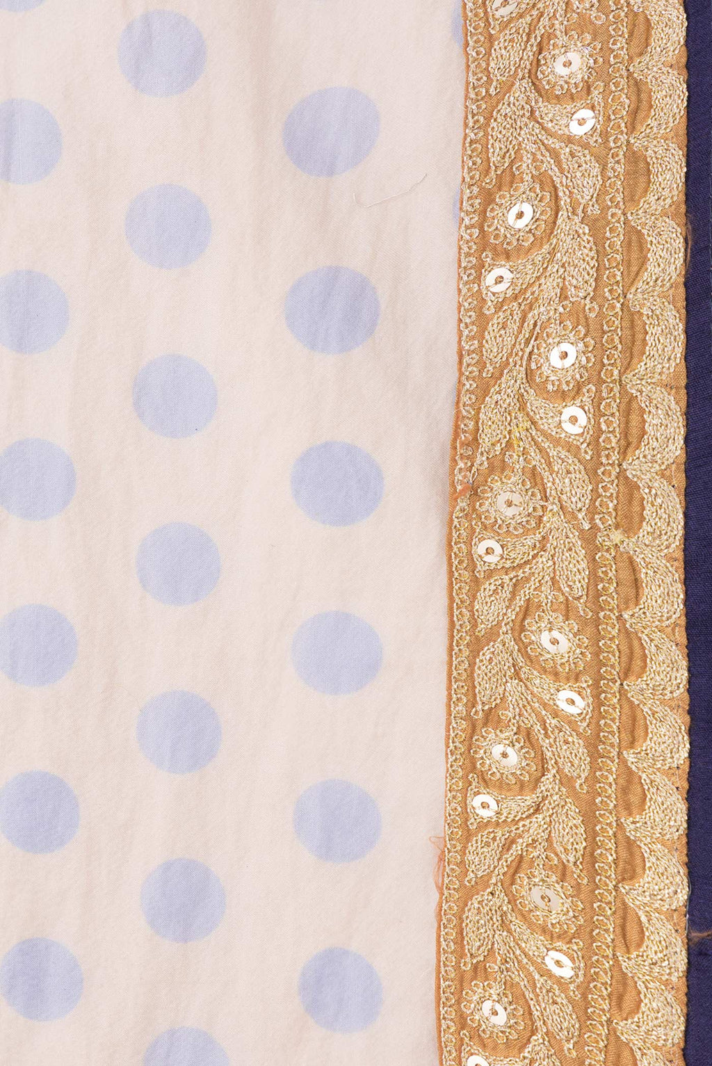 Border image of Sandal Dual Tone Organza Silk Saree with Printed design on the body and Embroidery Border. 