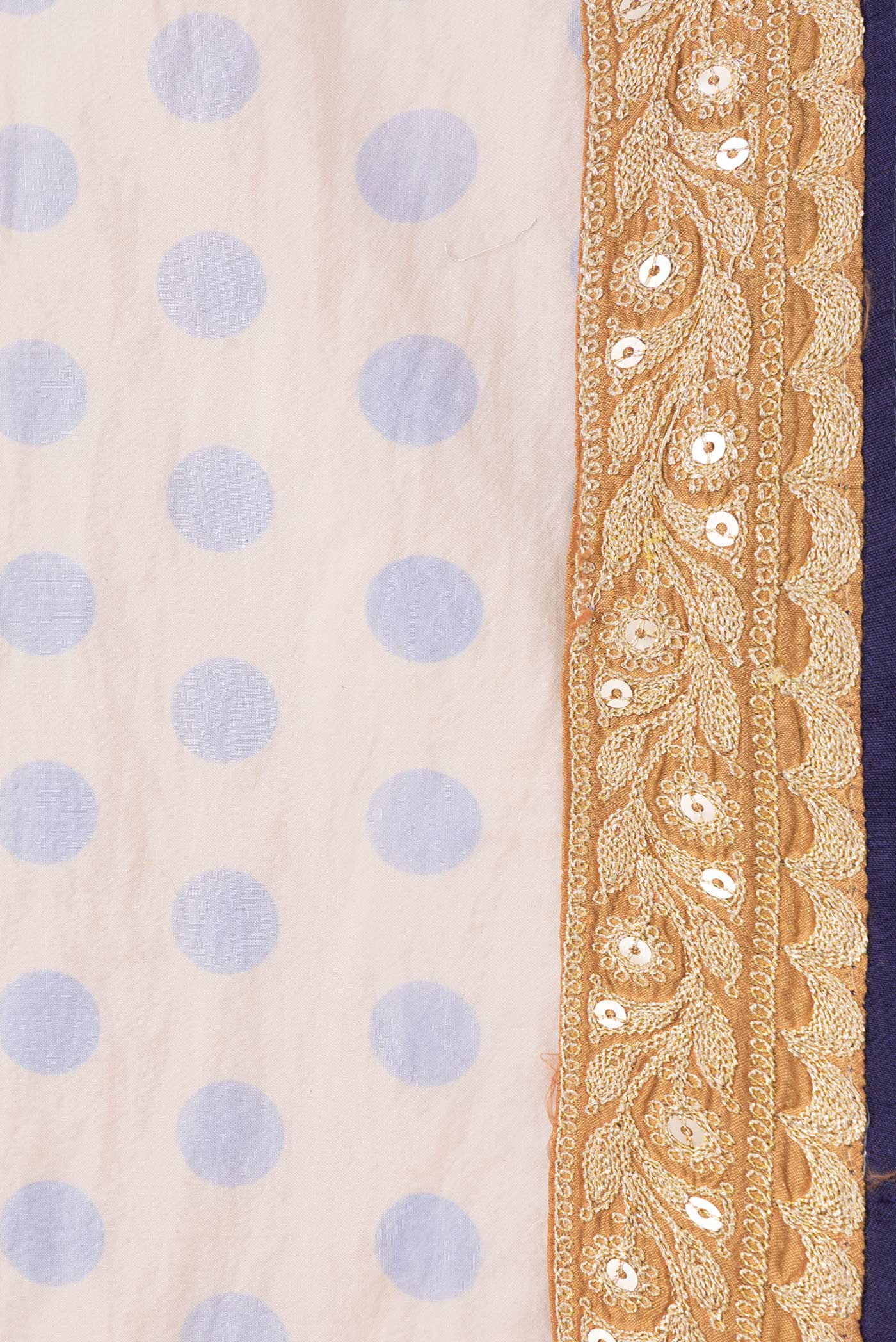 Border image of Sandal Dual Tone Organza Silk Saree with Printed design on the body and Embroidery Border. 