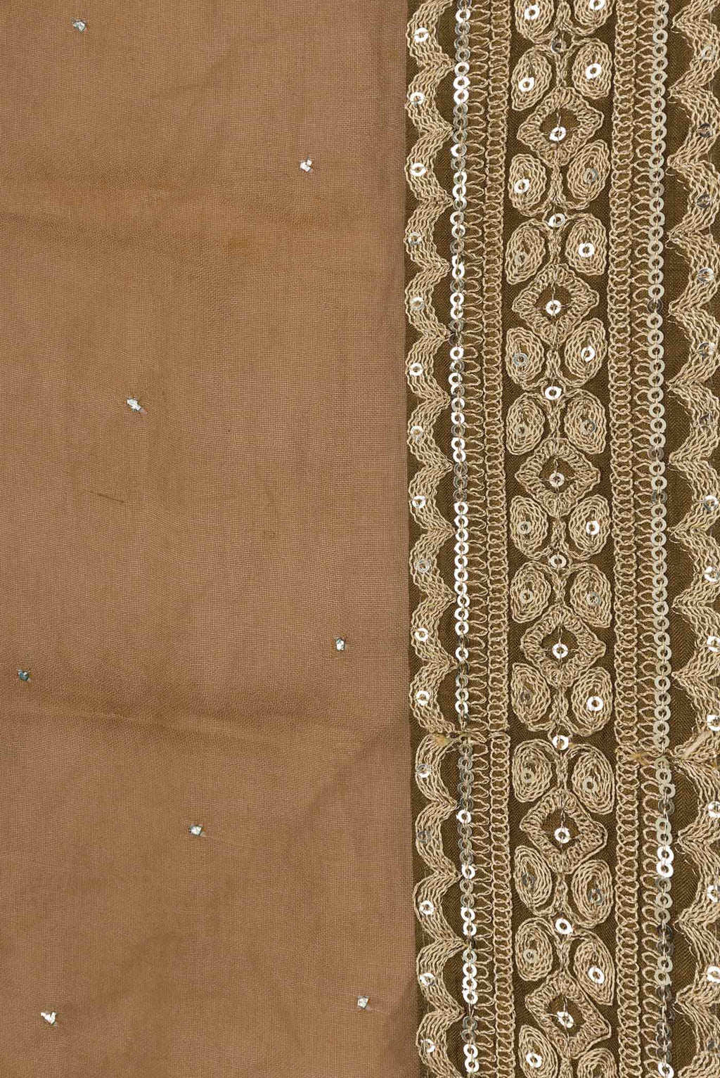 Border image of Bronze Dual Tone Organza Silk Saree with Embroidery on the body and Embroidery Border. 