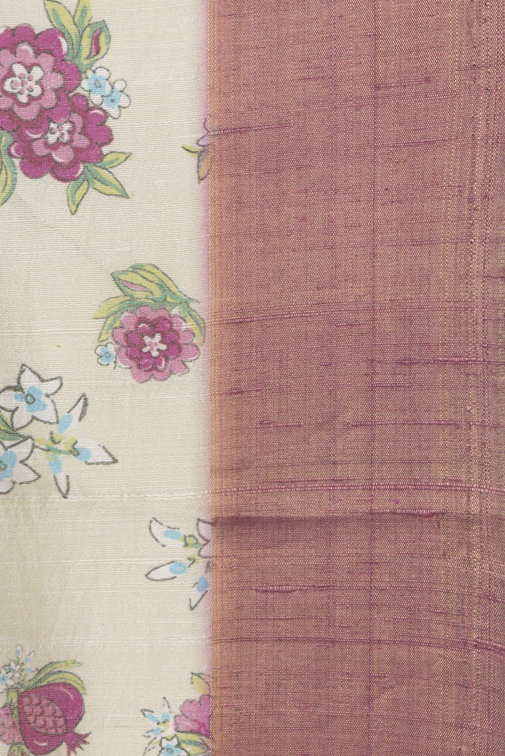 Border image of Pista Green Dual Tone Tussar Silk Saree with Printed design on the body and Zari Border. 