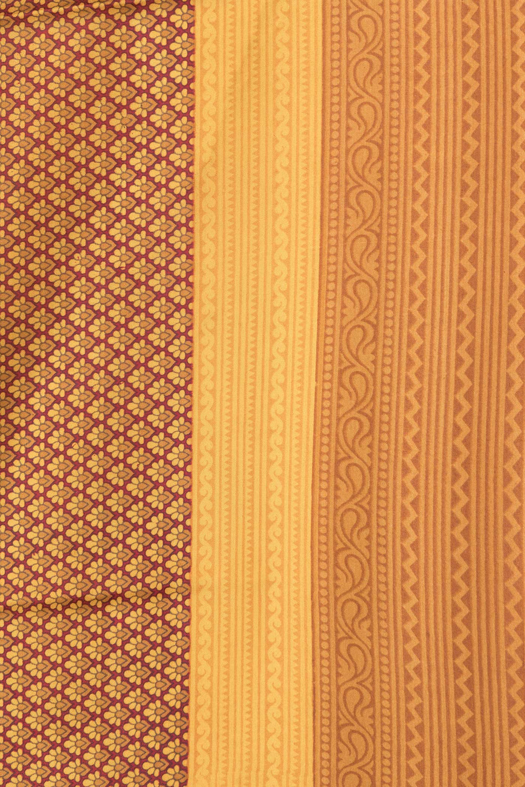 Border image of Maroon Dual Tone Printed Silk Saree with Printed design on the body and Printed Border. 