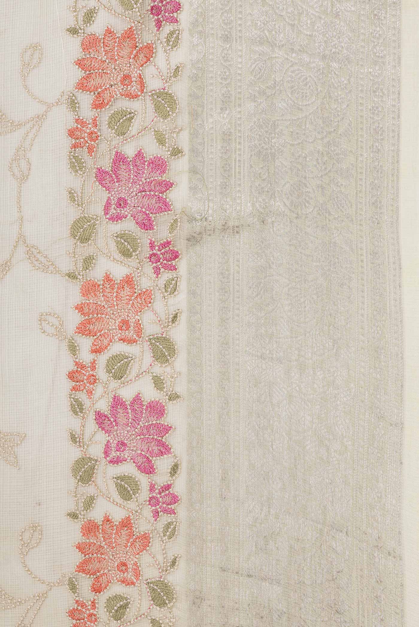 Border image of Yellow Dual Tone Kota Silk Saree with Embroidery on the body and Embroidery Border