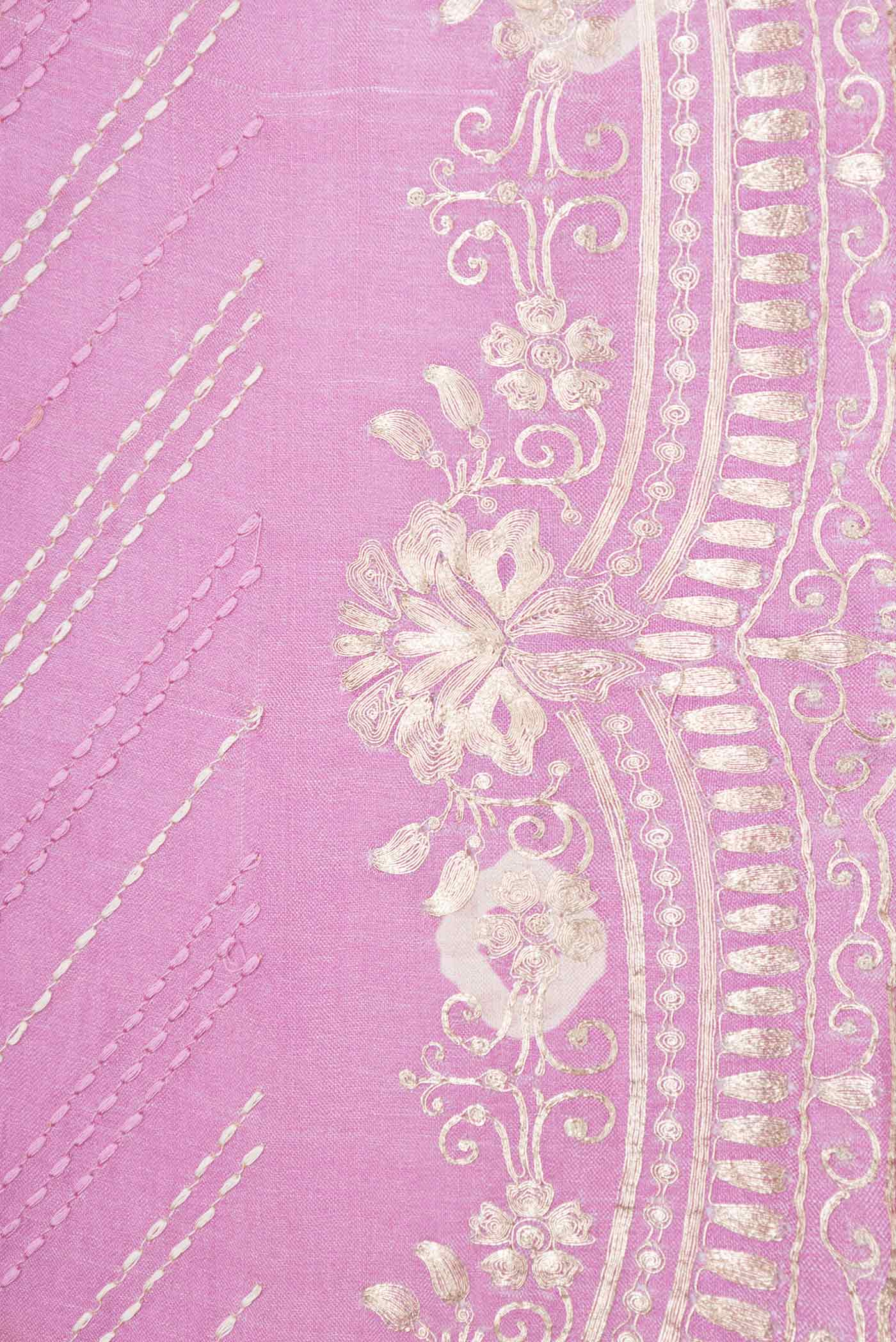 Border image of Multi Color Tussar Silk Saree with Embroidery on the body and Embroidery Border