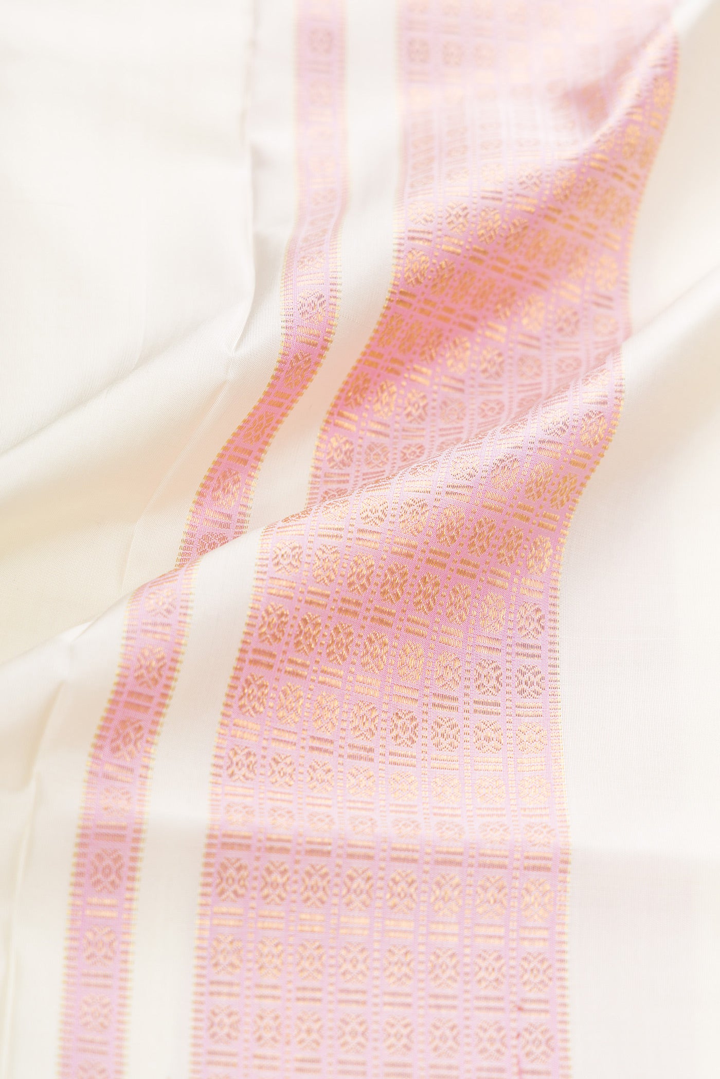 Sandal Silk Dhoti With Angavastram (9X 5) Muzham with Plain Body and Zari Border