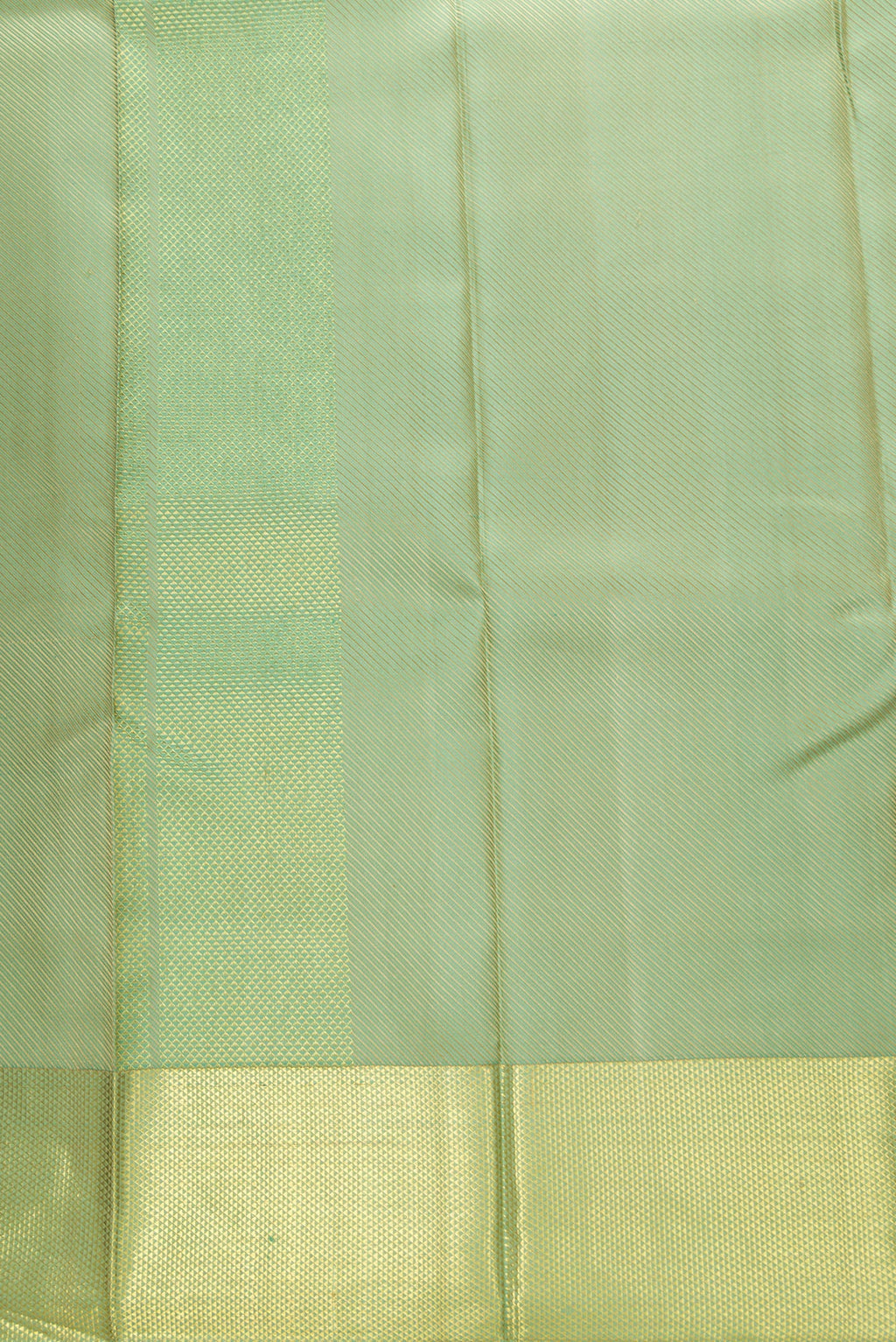Pista Green Silk Dhoti With Angavastram (9X 5) Muzham with Zari Brocade on the body and Zari Border