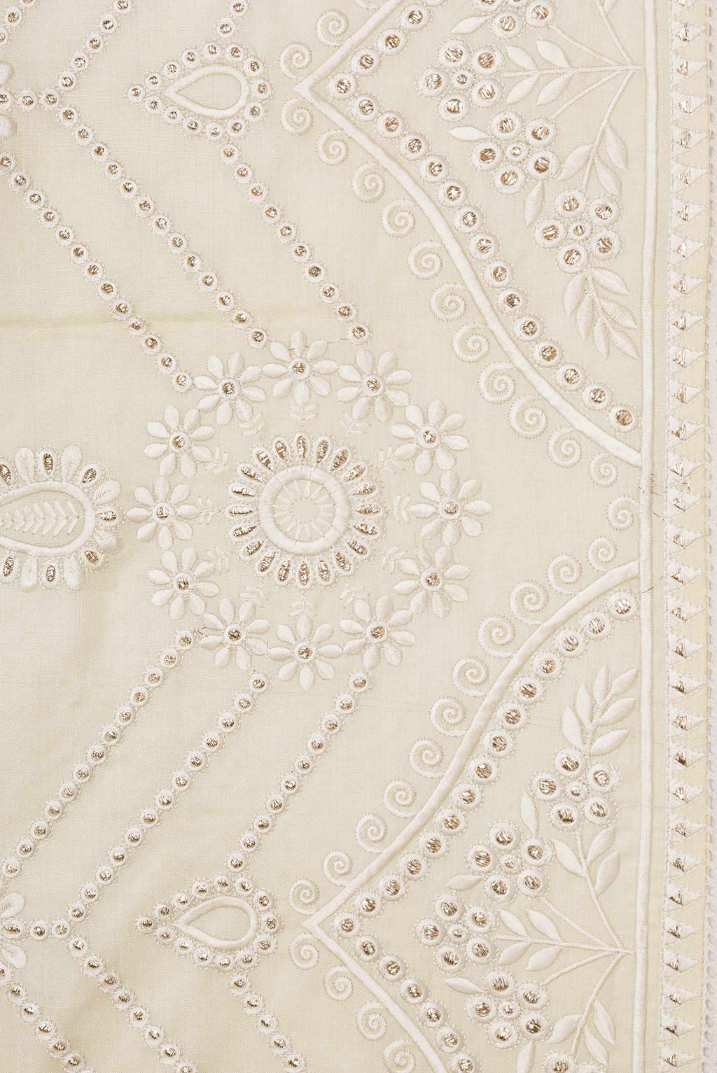 Border image of Sandal Dual Tone Tussar Silk Saree with Plain Body and Fancy Border