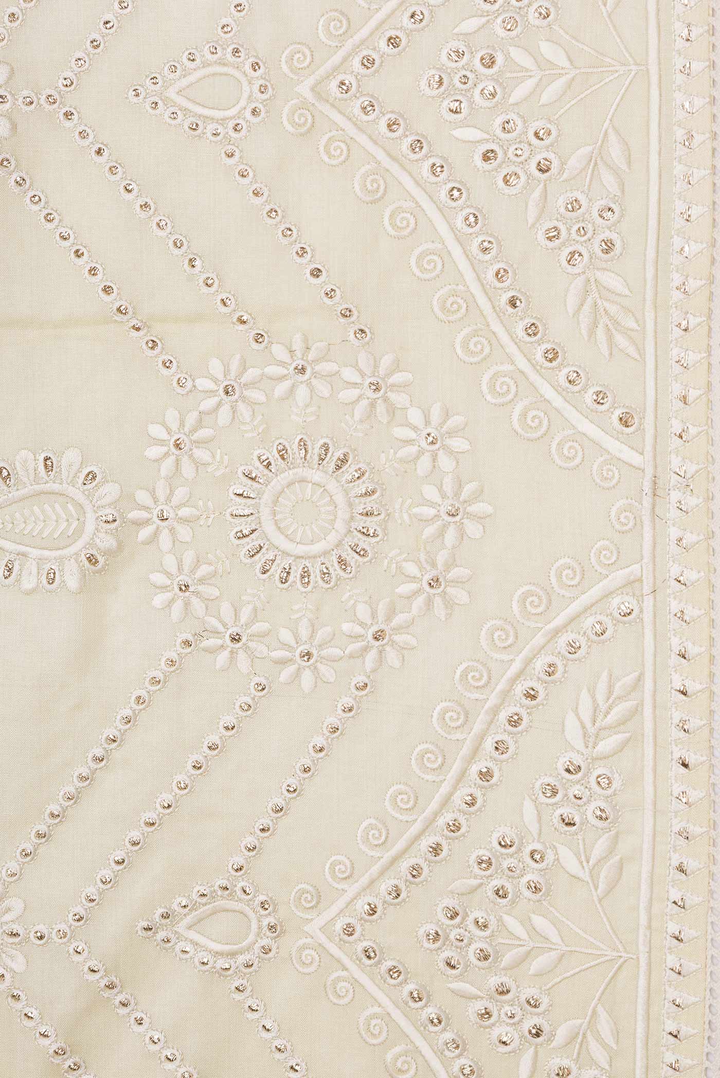 Border image of Sandal Dual Tone Tussar Silk Saree with Plain Body and Fancy Border