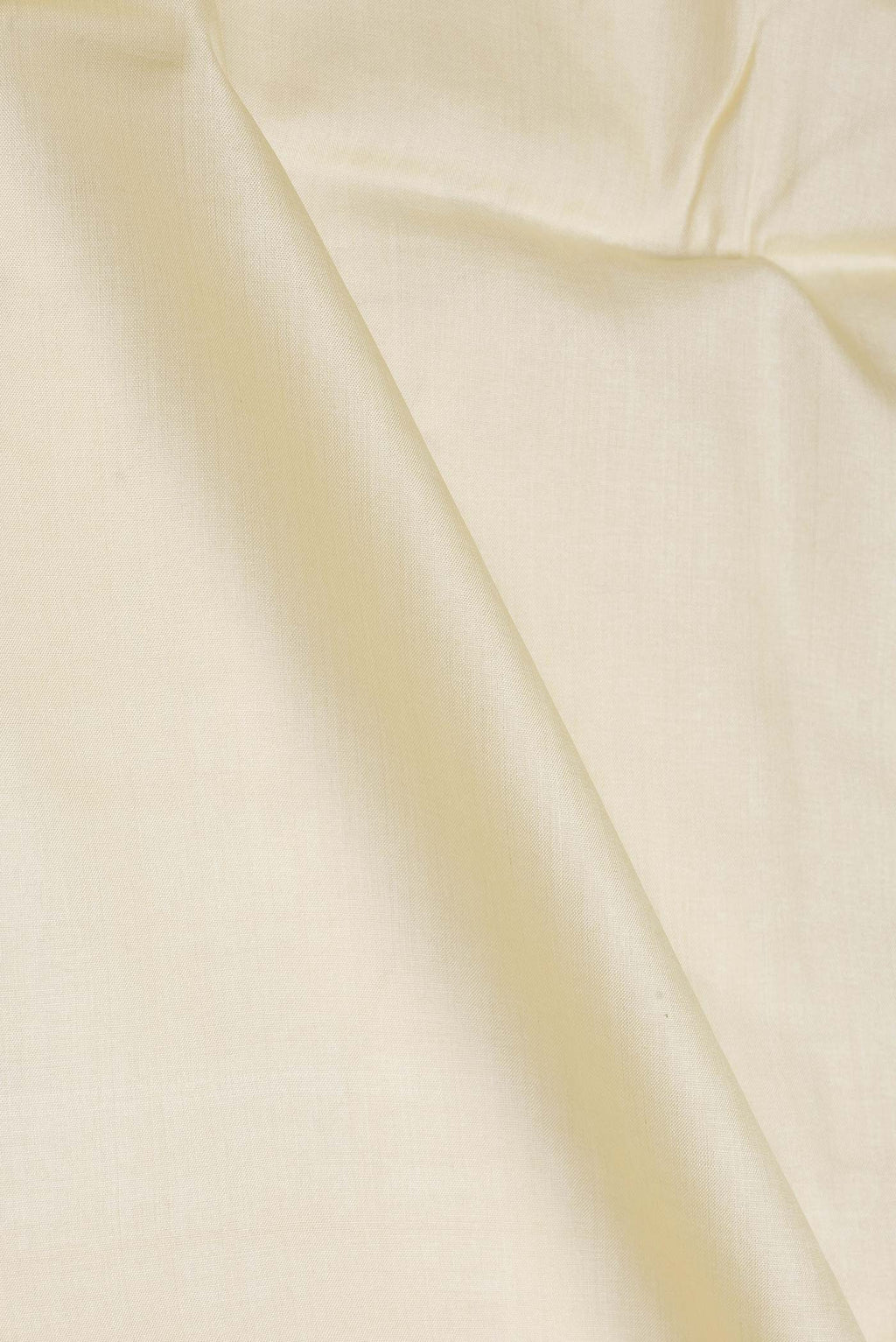 Close up of Sandal Dual Tone Tussar Silk Saree with Plain Body and Fancy Border displaying folds