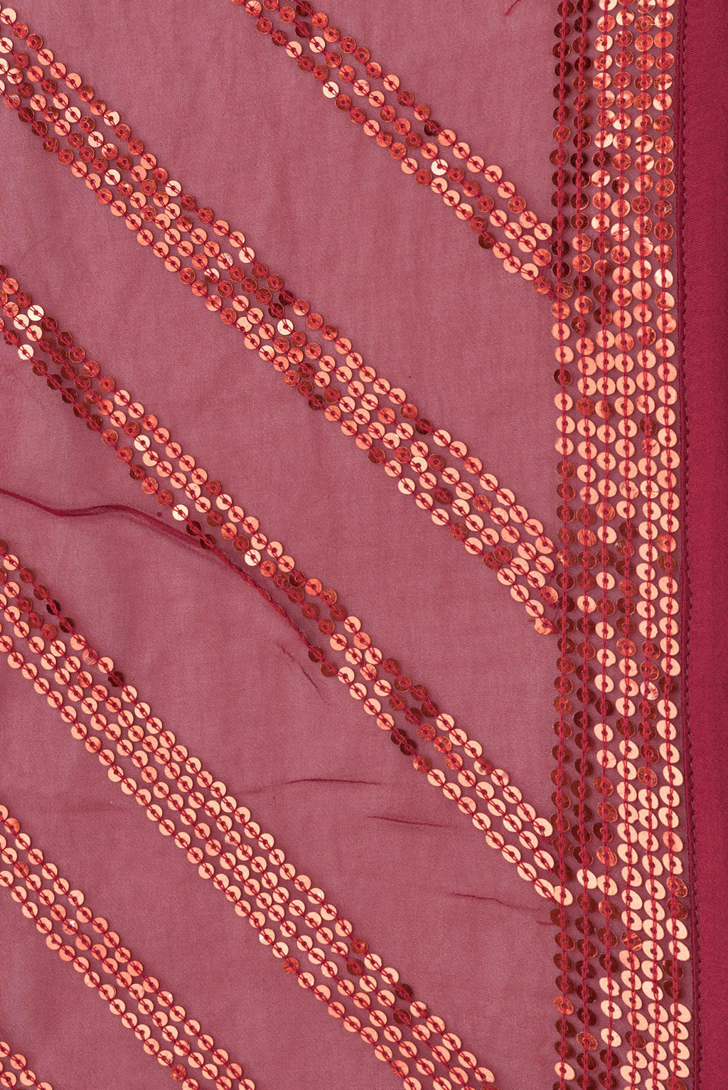 Border image of Maroon Dual Tone Mysore Georgette Saree with Embroidery on the body and Embroidery Border. 