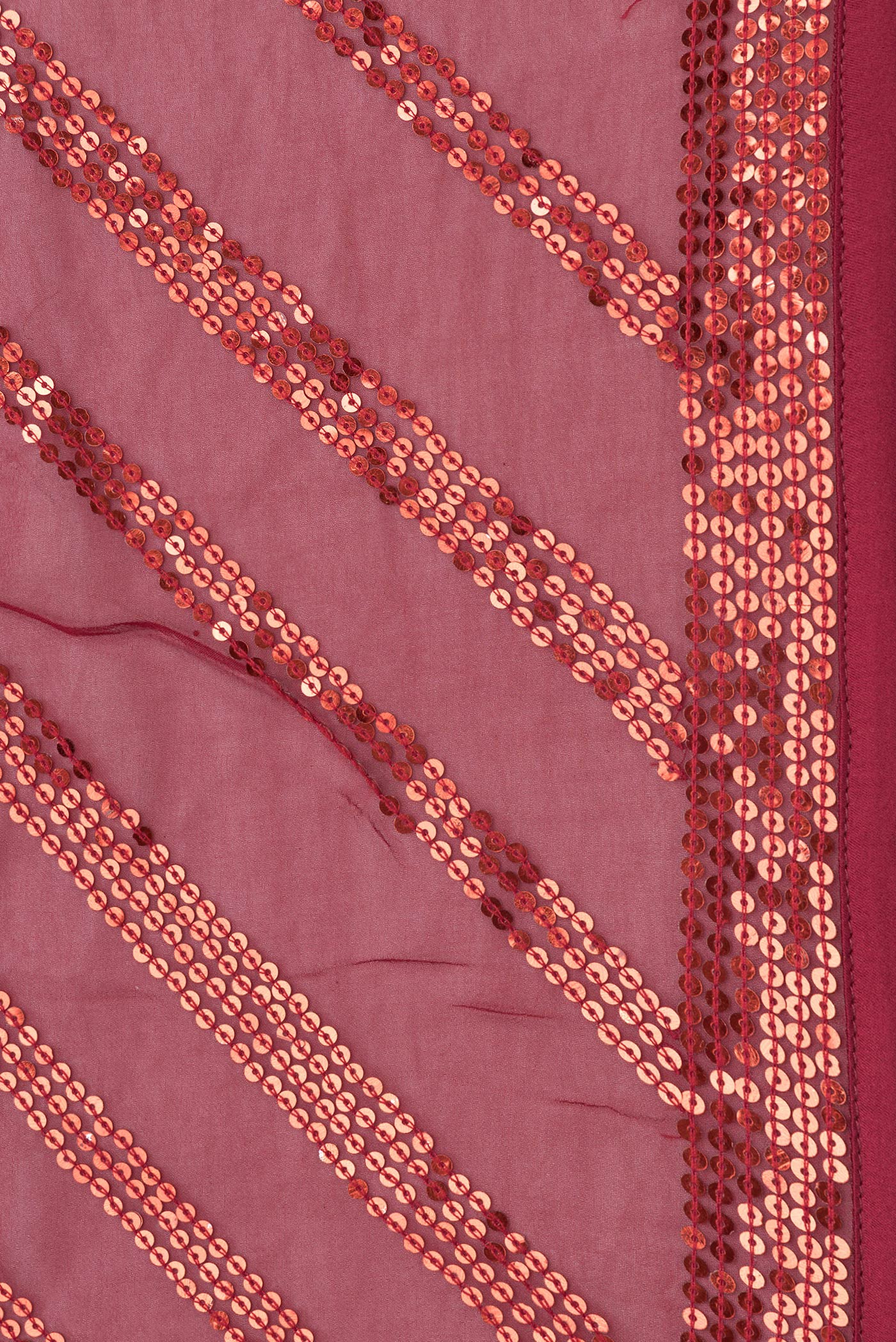 Border image of Maroon Dual Tone Mysore Georgette Saree with Embroidery on the body and Embroidery Border. 