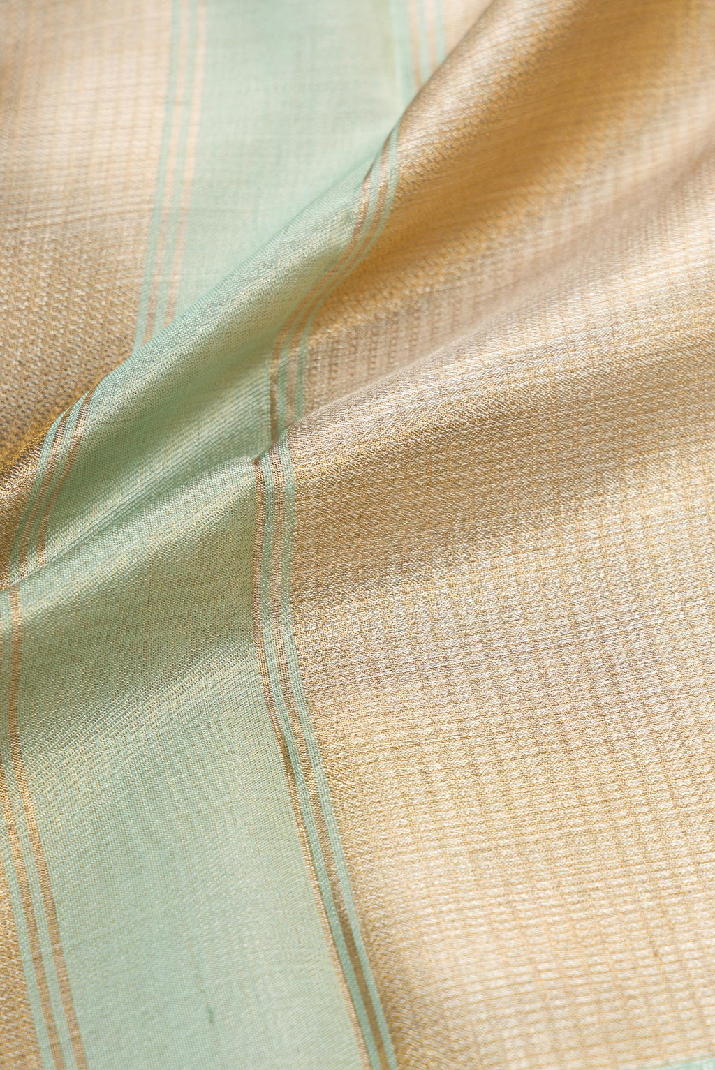 Gold Silk Dhoti With Angavastram (9X 5) Muzham with Zari Brocade on the body and Zari Border