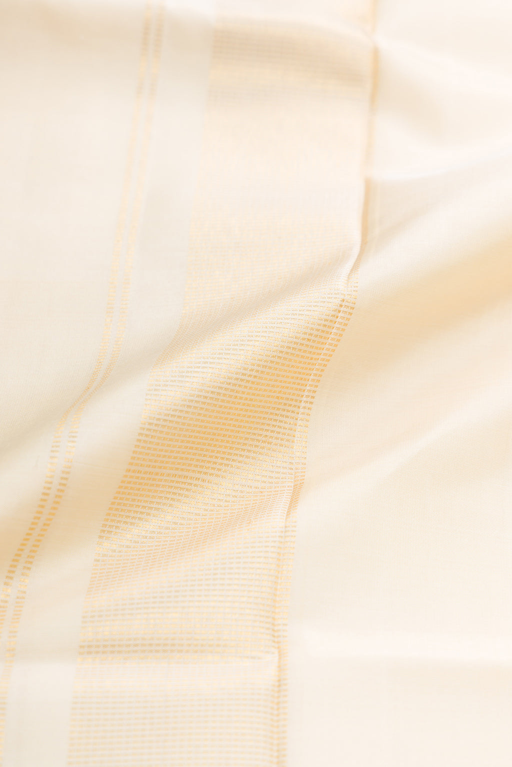 Sandal Silk Dhoti With Angavastram (8X4) Muzham with Plain Body and Ganga Jamuna Border
