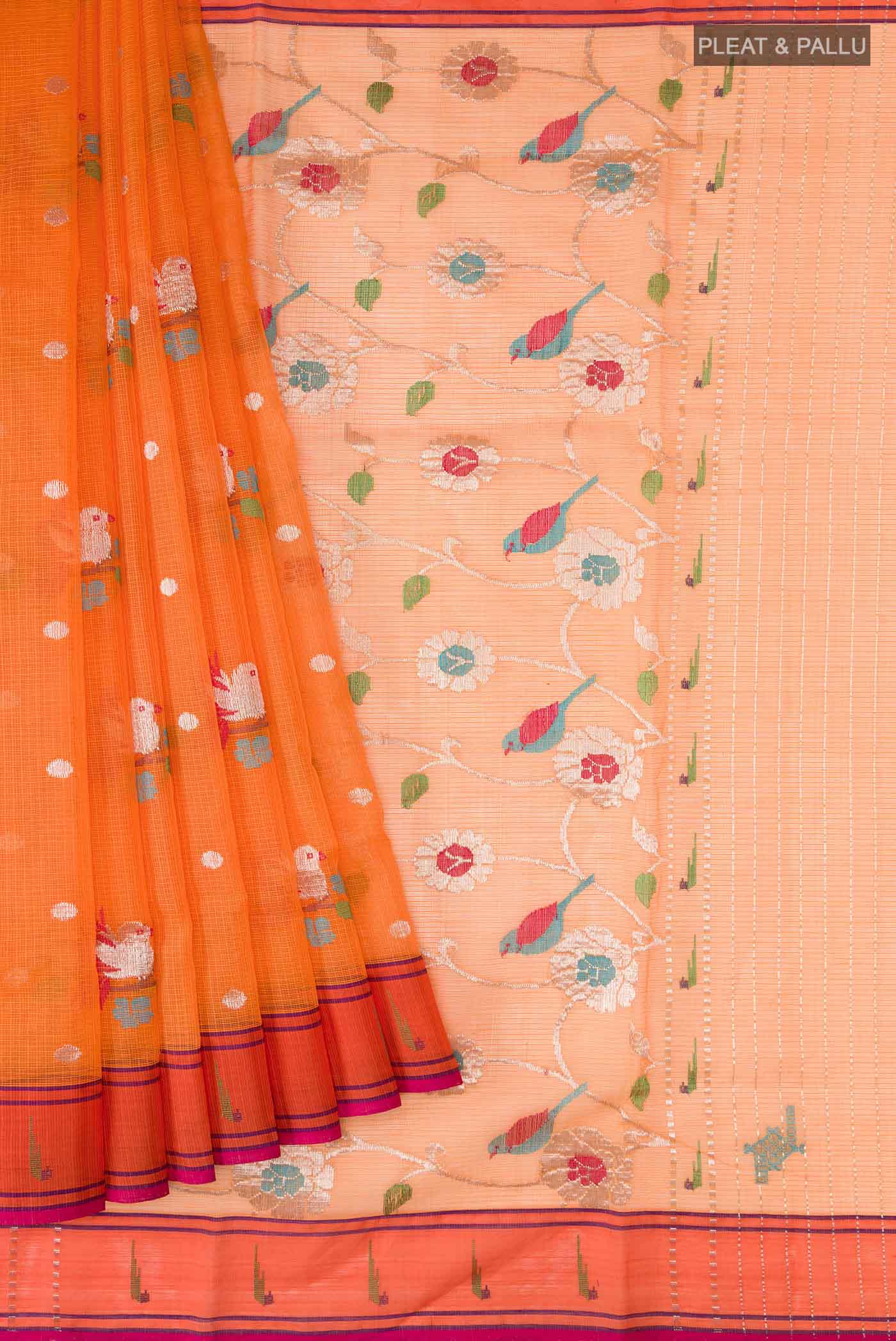 pleats pallu