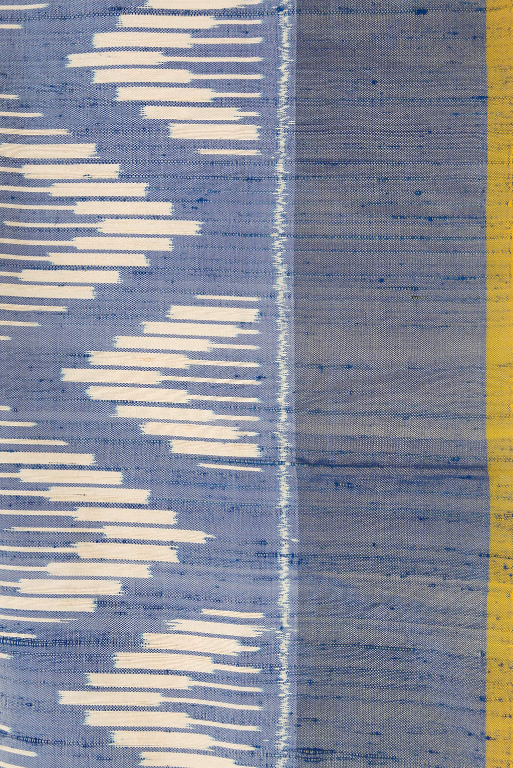 Border image of Grey Dual Tone Double Ikat Saree with Ikat Print on the body and Zari Border. 
