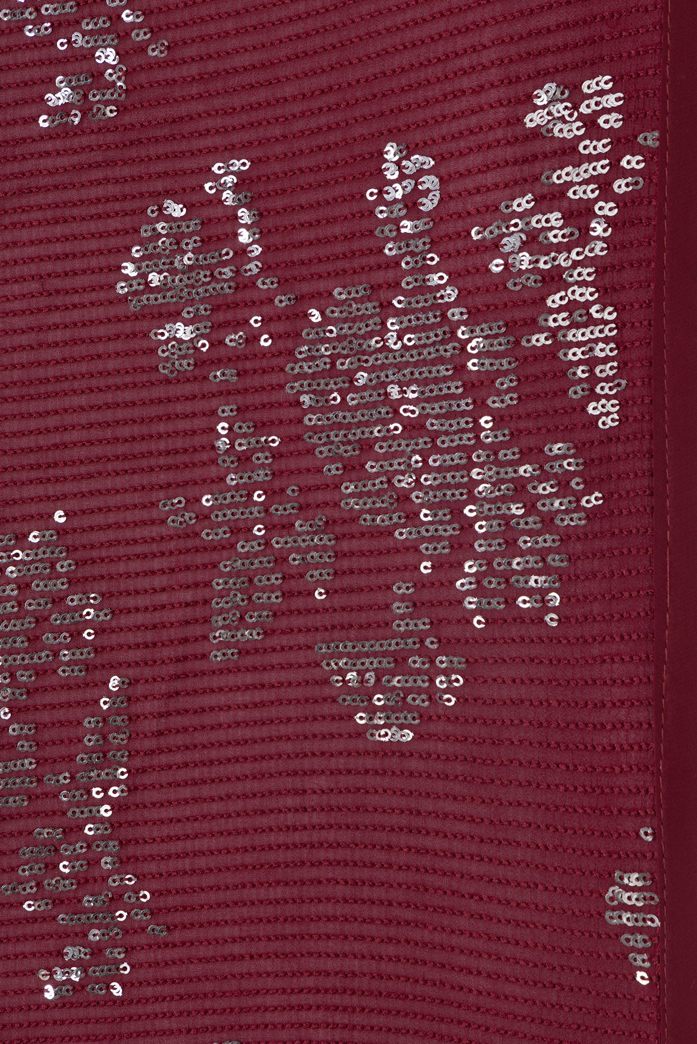 Border image of Maroon Dual Tone Mysore Georgette Saree with Embroidery on the body and Without Border. 