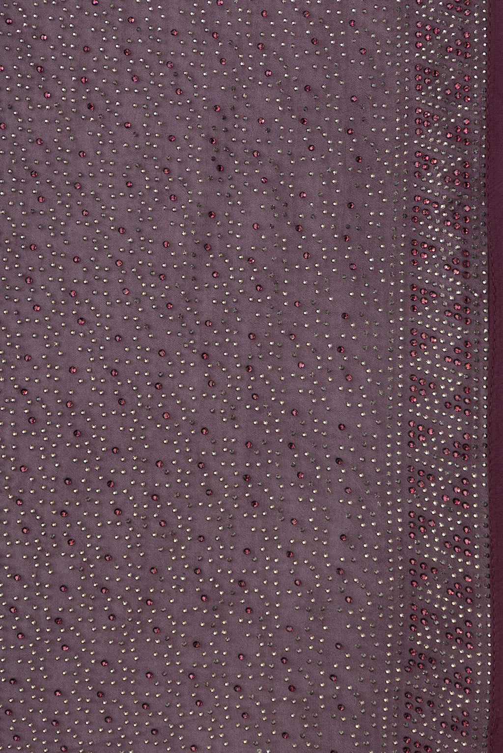 Border image of Burgundy Dual Tone Mysore Georgette Saree with Embroidery on the body and Sequin Border. 
