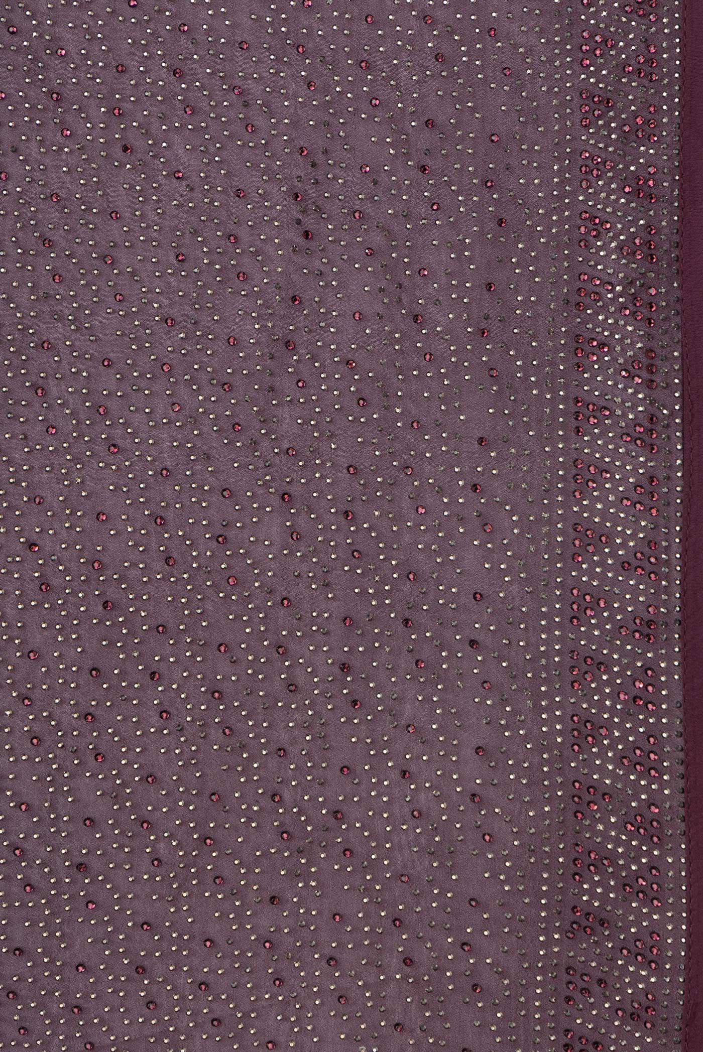 Border image of Burgundy Dual Tone Mysore Georgette Saree with Embroidery on the body and Sequin Border. 