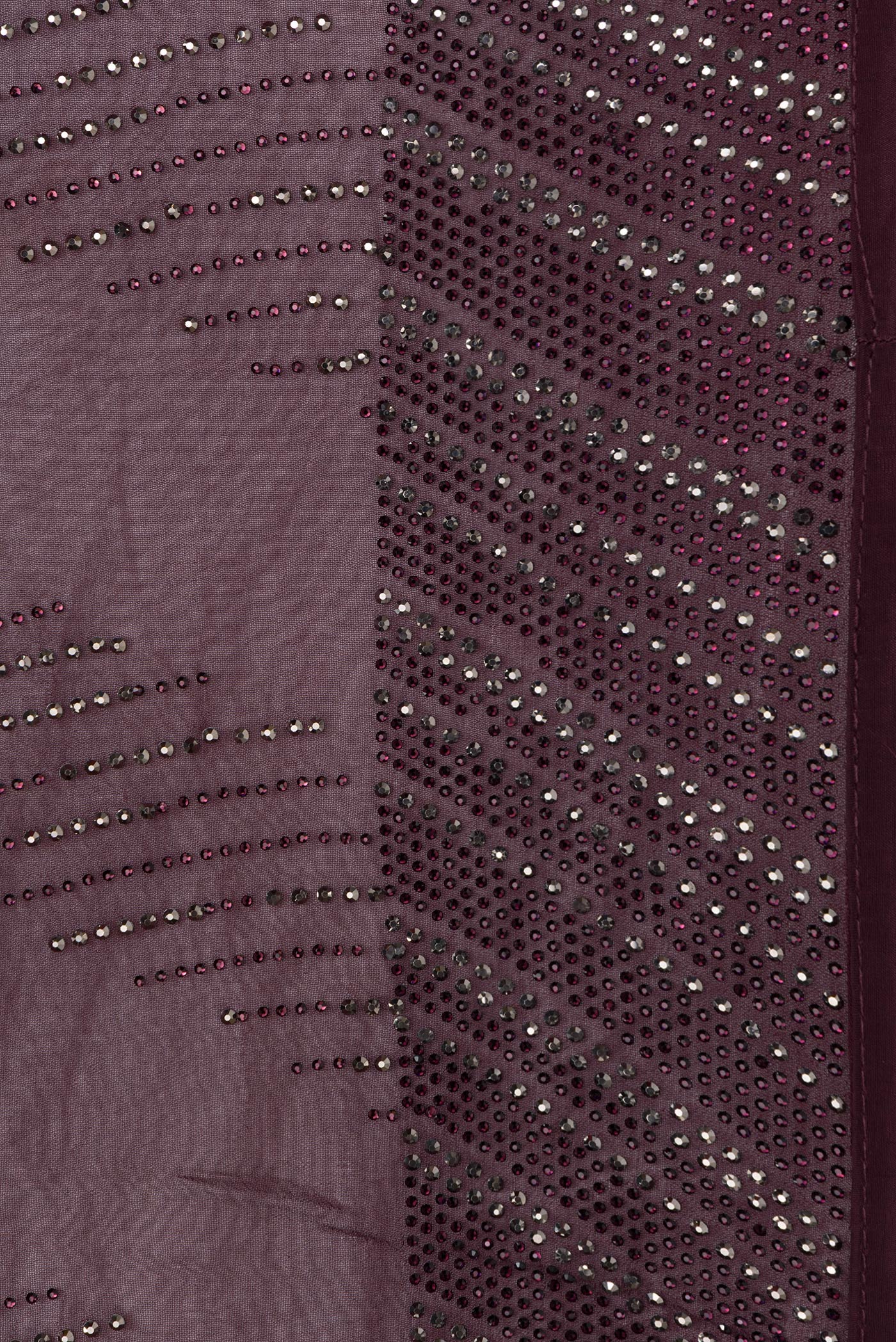 Border image of Burgundy Dual Tone Georgette Saree with Embroidery on the body and Embroidery Border. 