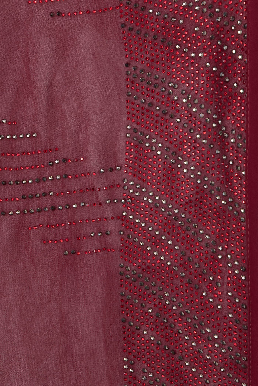 Border image of Maroon Dual Tone Georgette Saree with Embroidery on the body and Embroidery Border. 