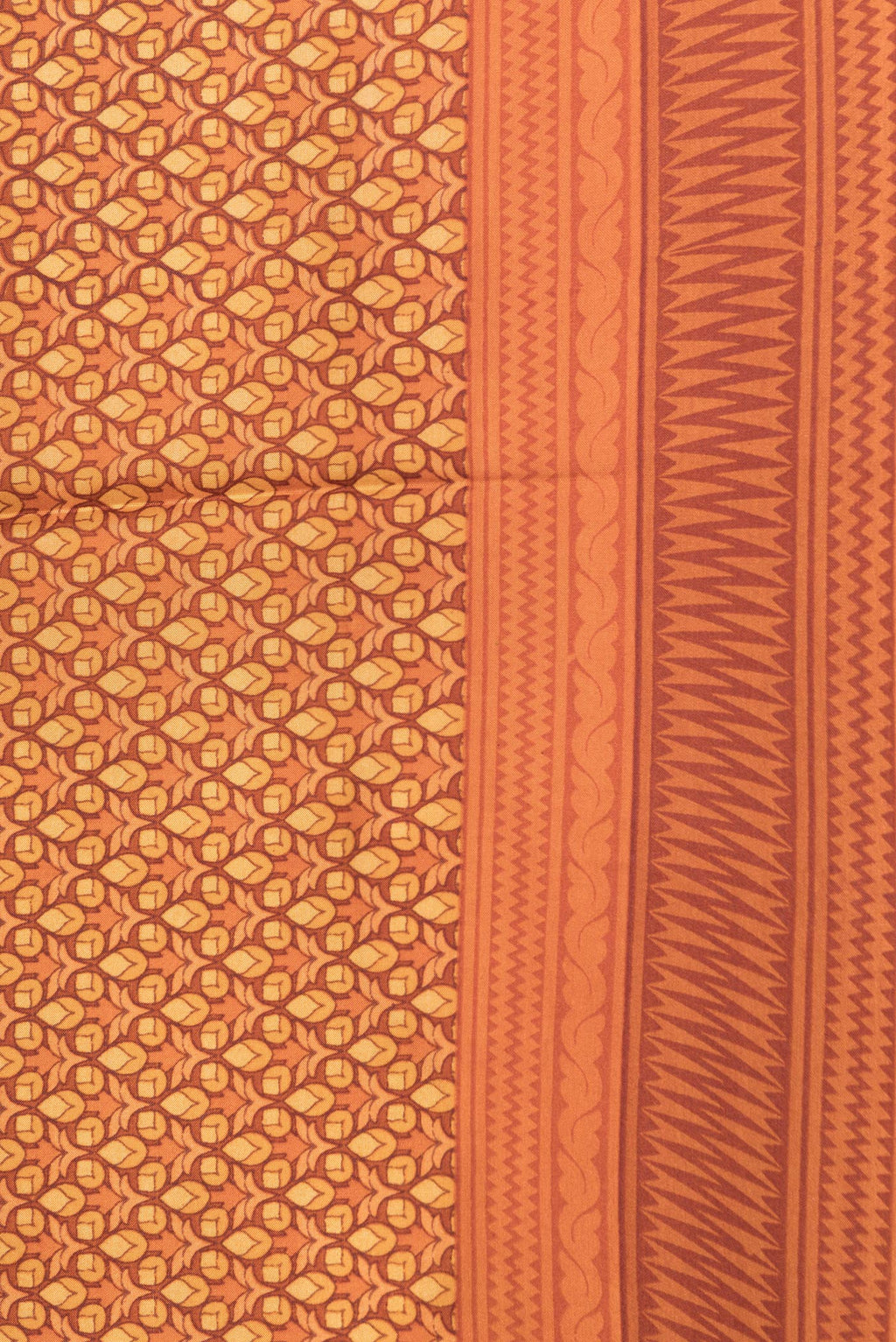 Border image of Peach Dual Tone Printed Silk Saree with Printed design on the body and Printed Border. 