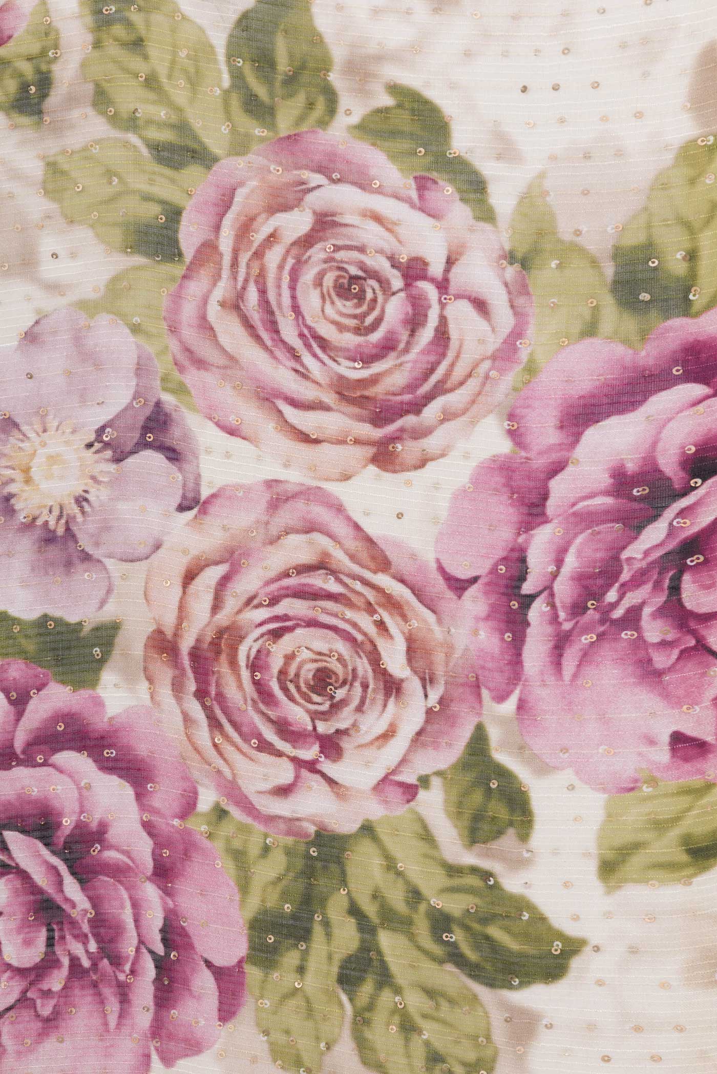 Border image of Beige Dual Tone Tussar Saree with Embroidery on the body and Without Border