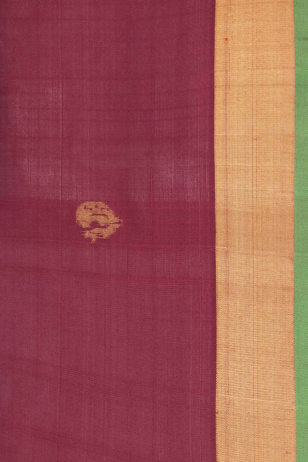 Border image of Maroon Dual Tone Uppada Silk Saree with Zari And Thread Butta on the body and Zari Border