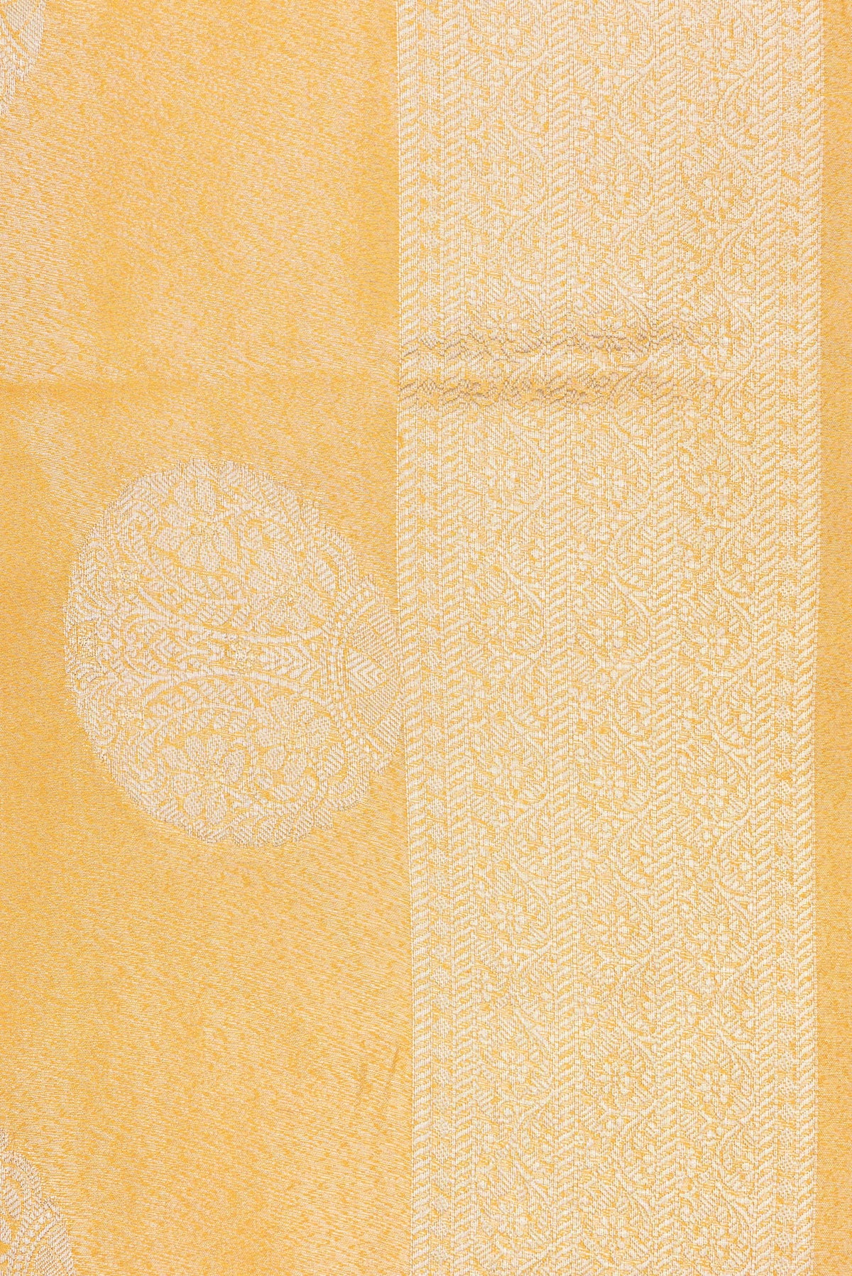 Border image of Mustard Dual Tone Tussar Silk Saree with Zari Brocade on the body and Zari Border. 