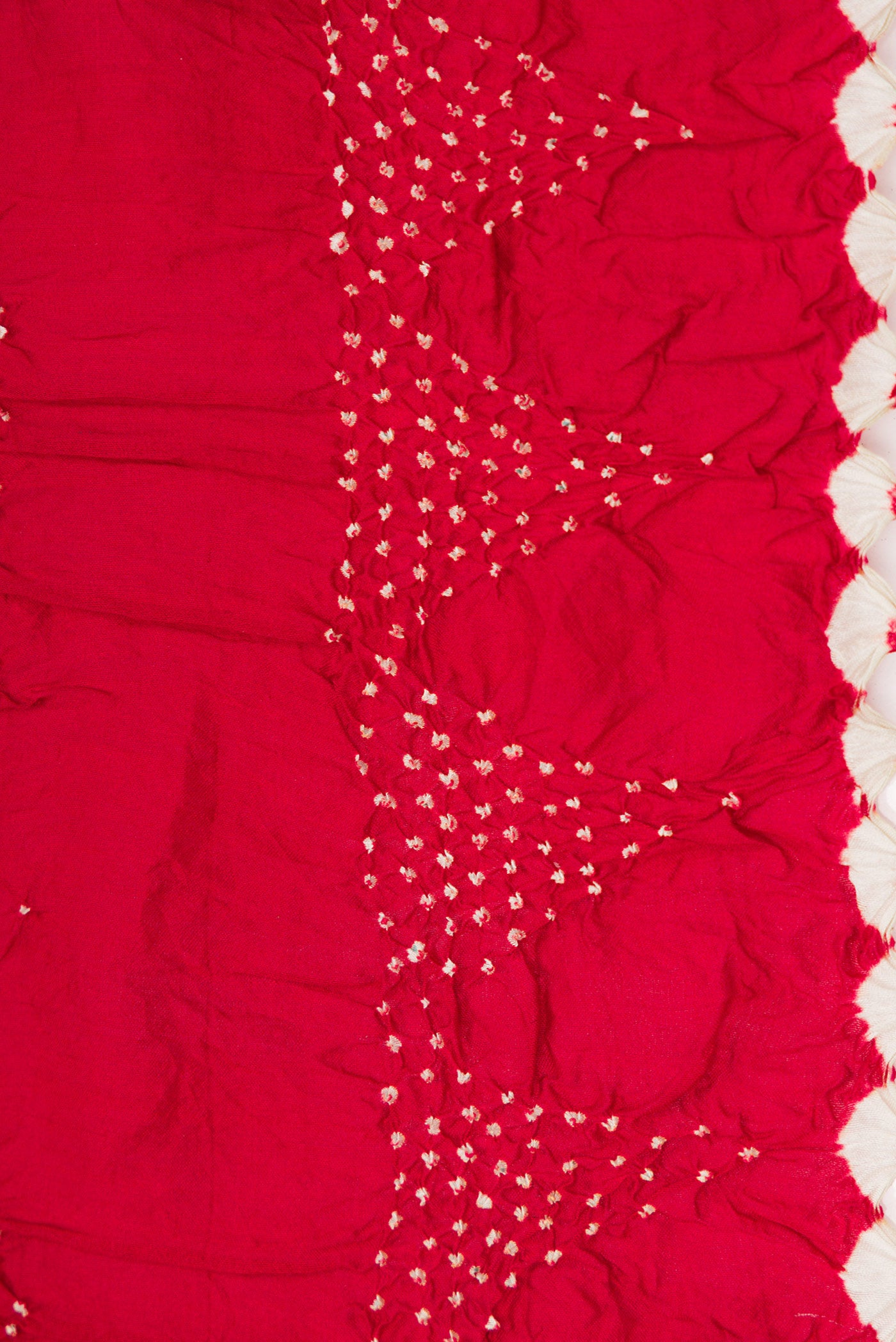 Border image of Maroon Dual Tone Bandhani Silk Saree with Bandhani Print on the body and Printed Border. 