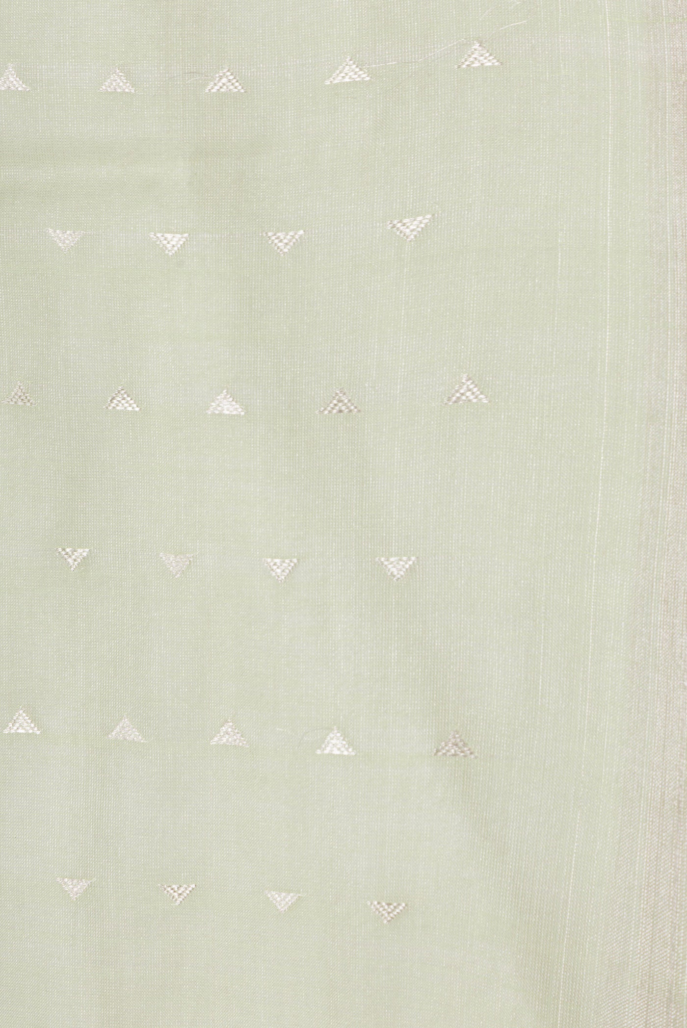 Border image of Pista Green Dual Tone Chanderi Tissue Silk Saree with Zari Butta on the body and Zari Border. 