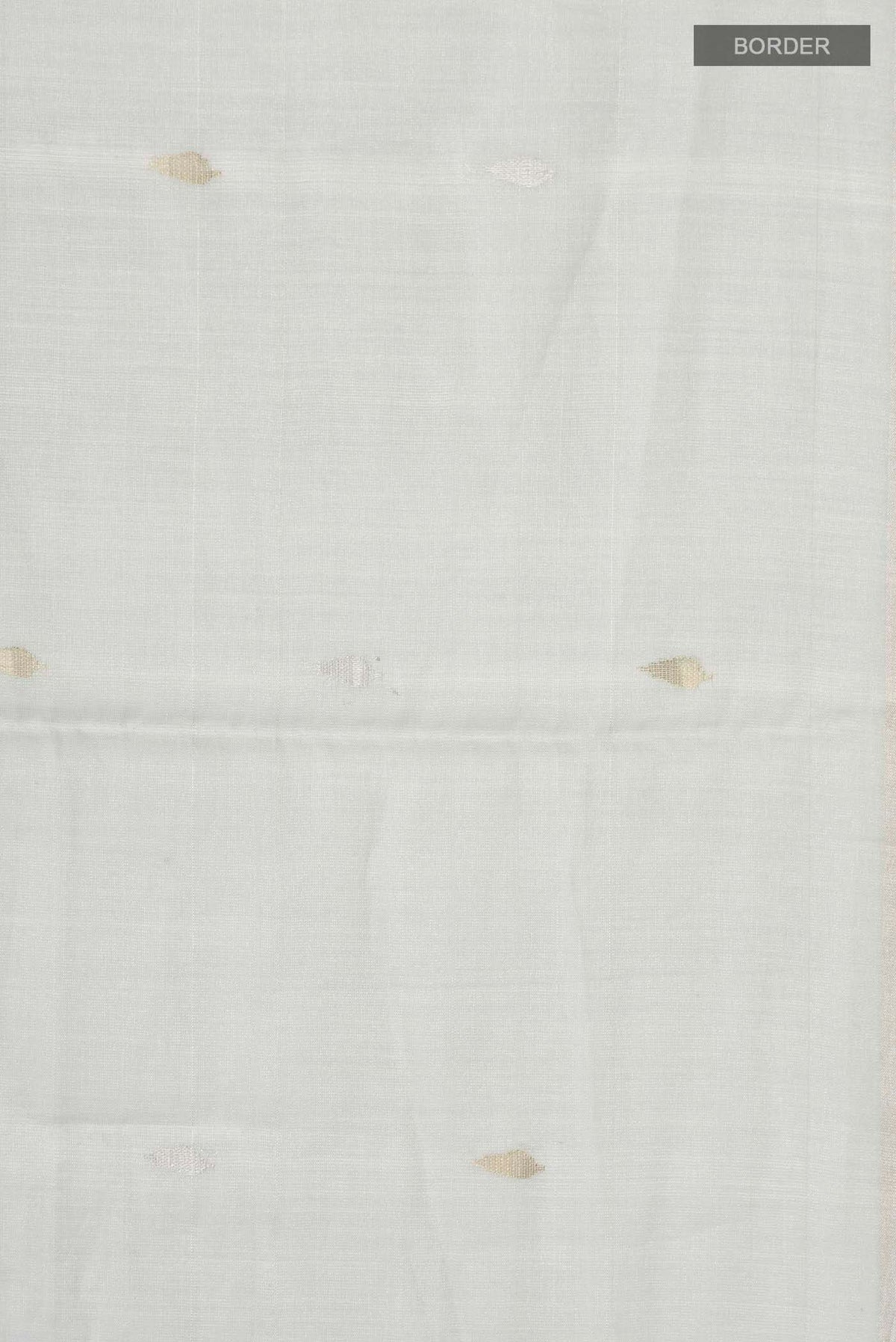 Border image of Light Blue Bhagalpuri Tussar Silk Saree with Zari Butta on the body and Zari Border