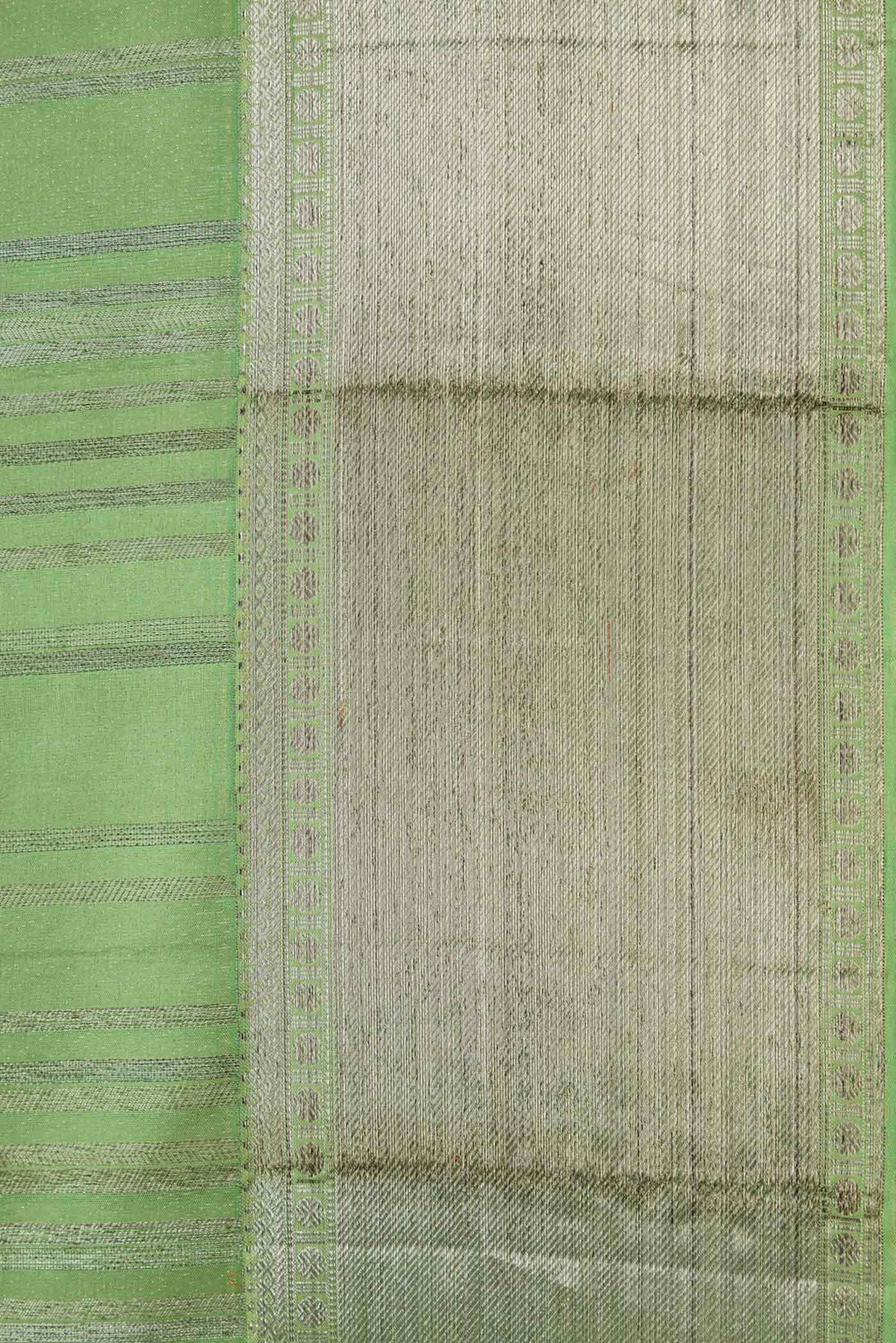 Border image of Green Dual Tone Kanchipuram Silk Saree with Zari Brocade on the body and Zari Border